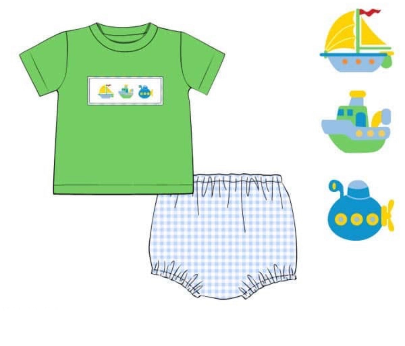 PO84 For the Boys - Sea Travel Diaper Set