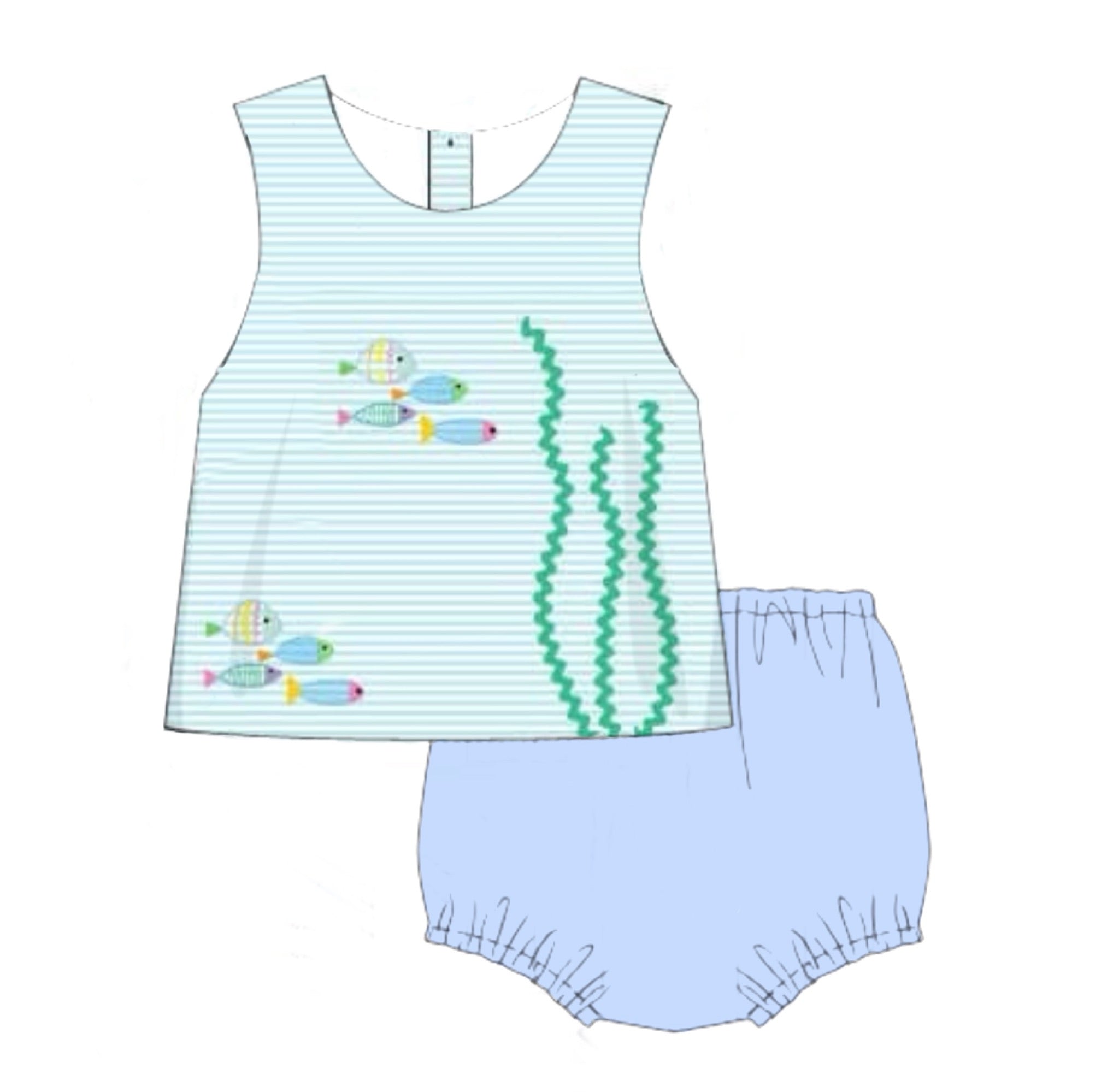 PO84 Exploring the Reef Diaper Set