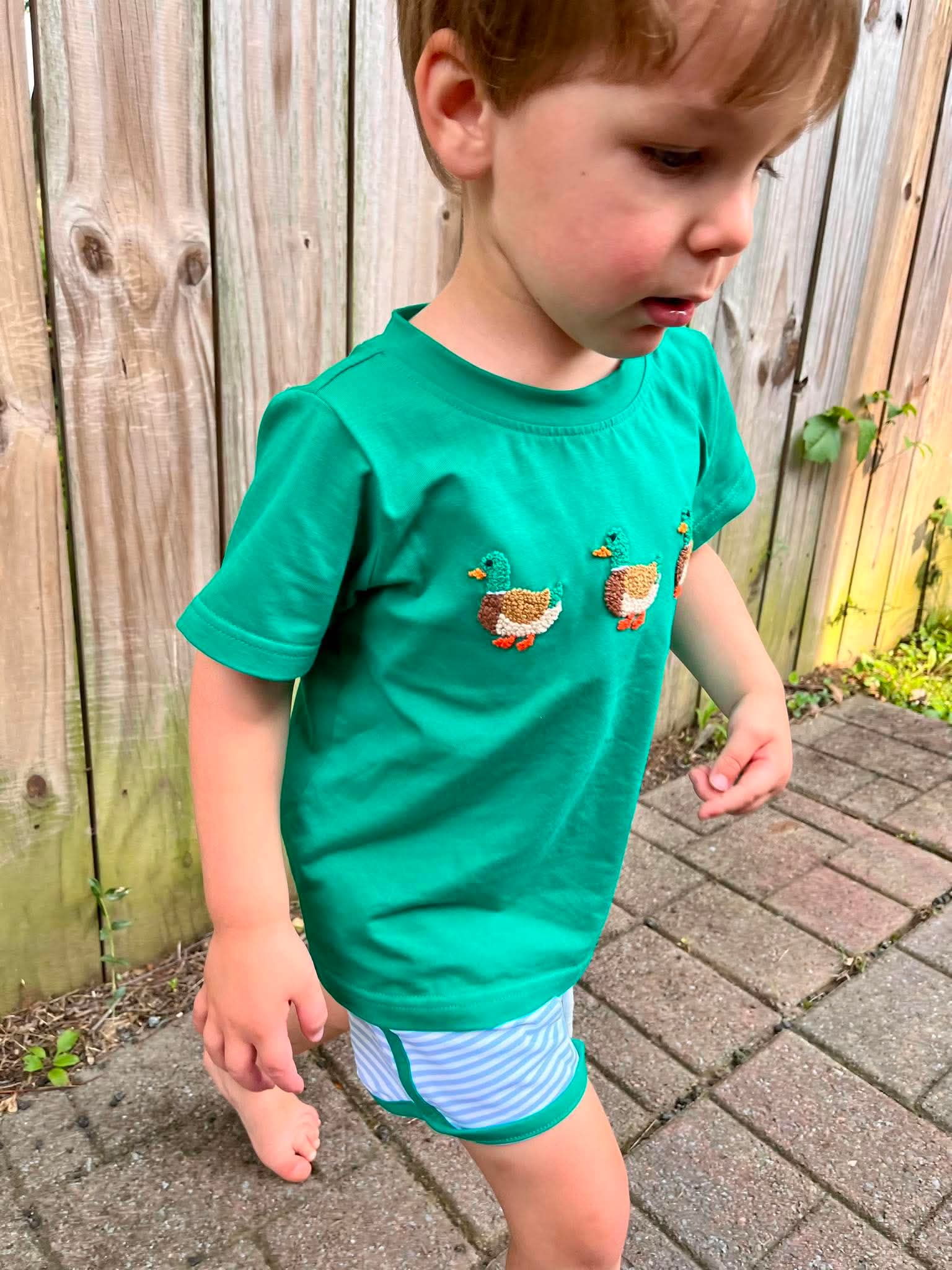 French Knot Mallards Short Set