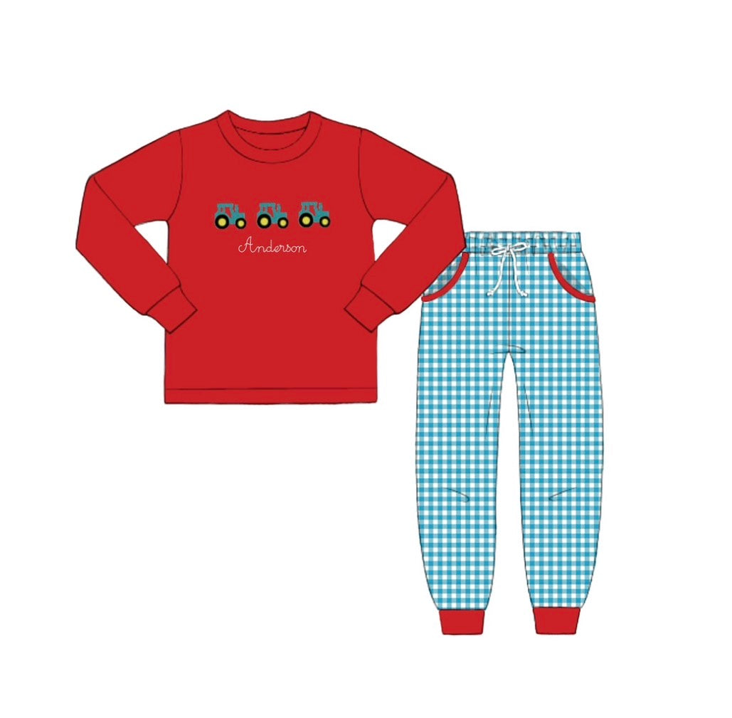 PO93 Scarlet Floral & Gingham Jogger Set