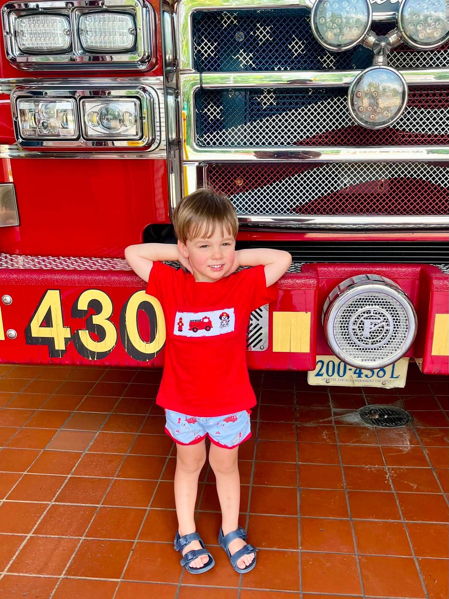 Fire House Boy Short Set