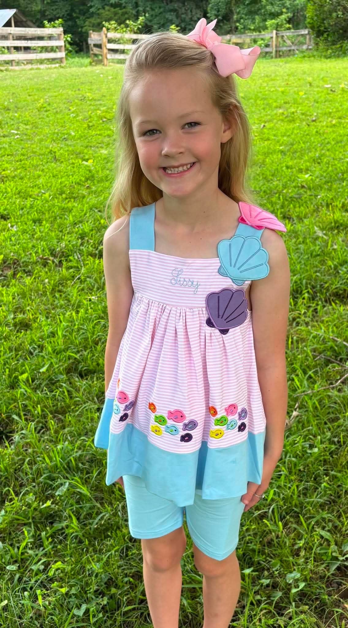 Under the Sea Girl Short Set (no wording)