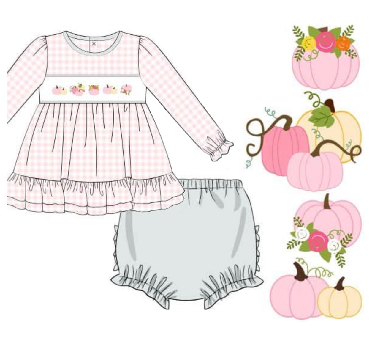 PO77 Pumpkin Patch Bloomer Set