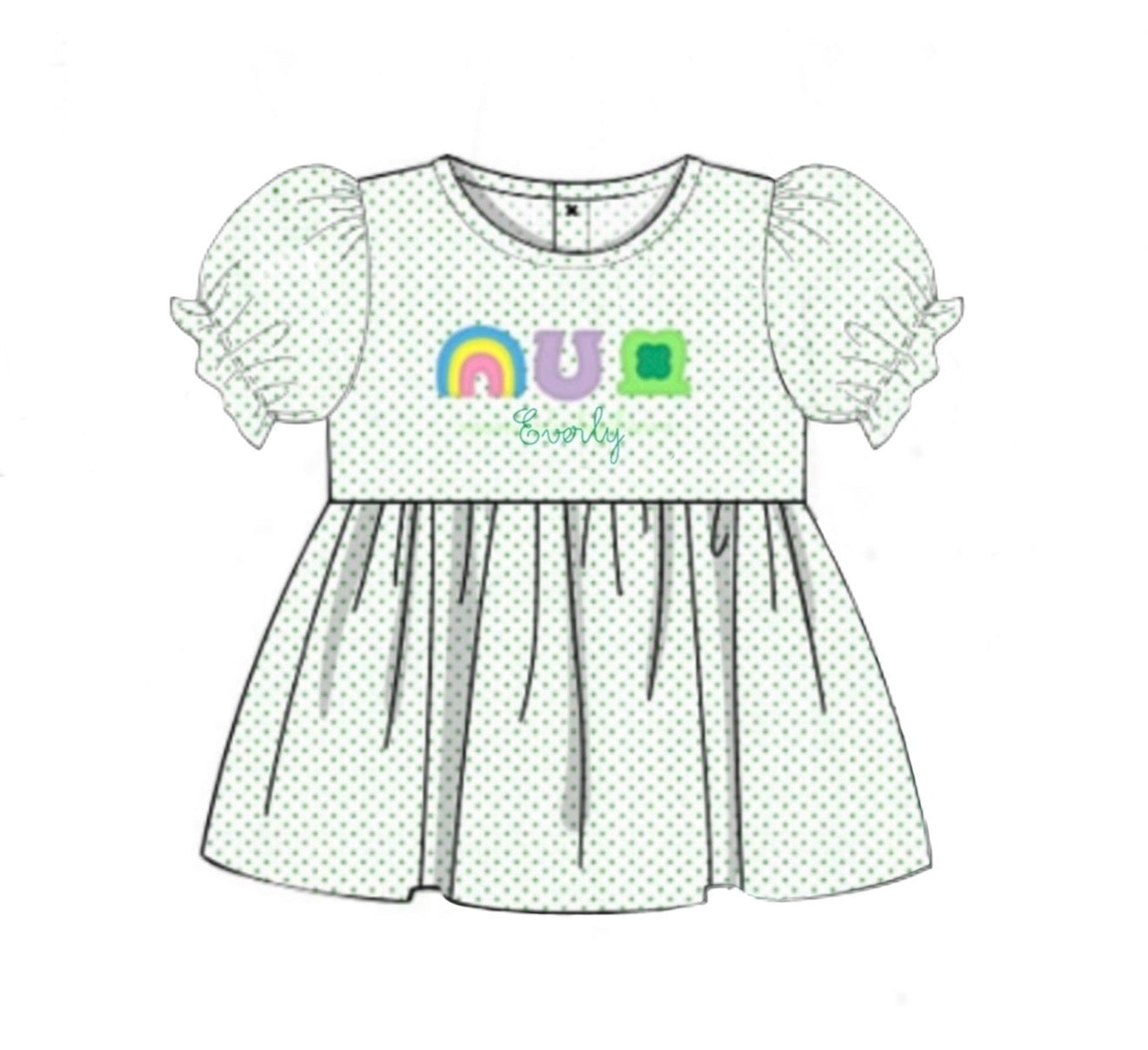 PO94 French Knot Shirts Only - Girls Lucky Charm