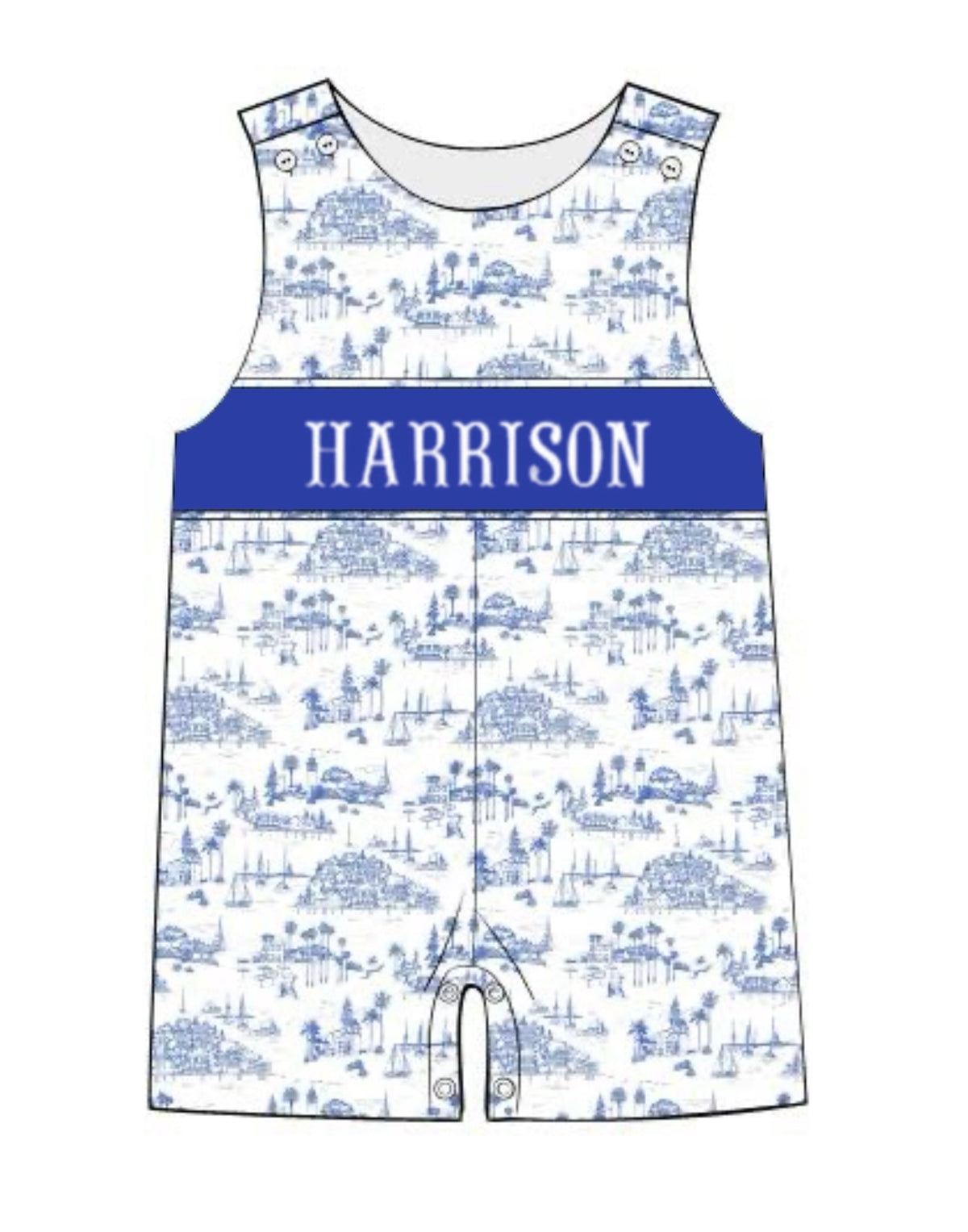 PO95 Seahaven Toile Name Smocks JonJon