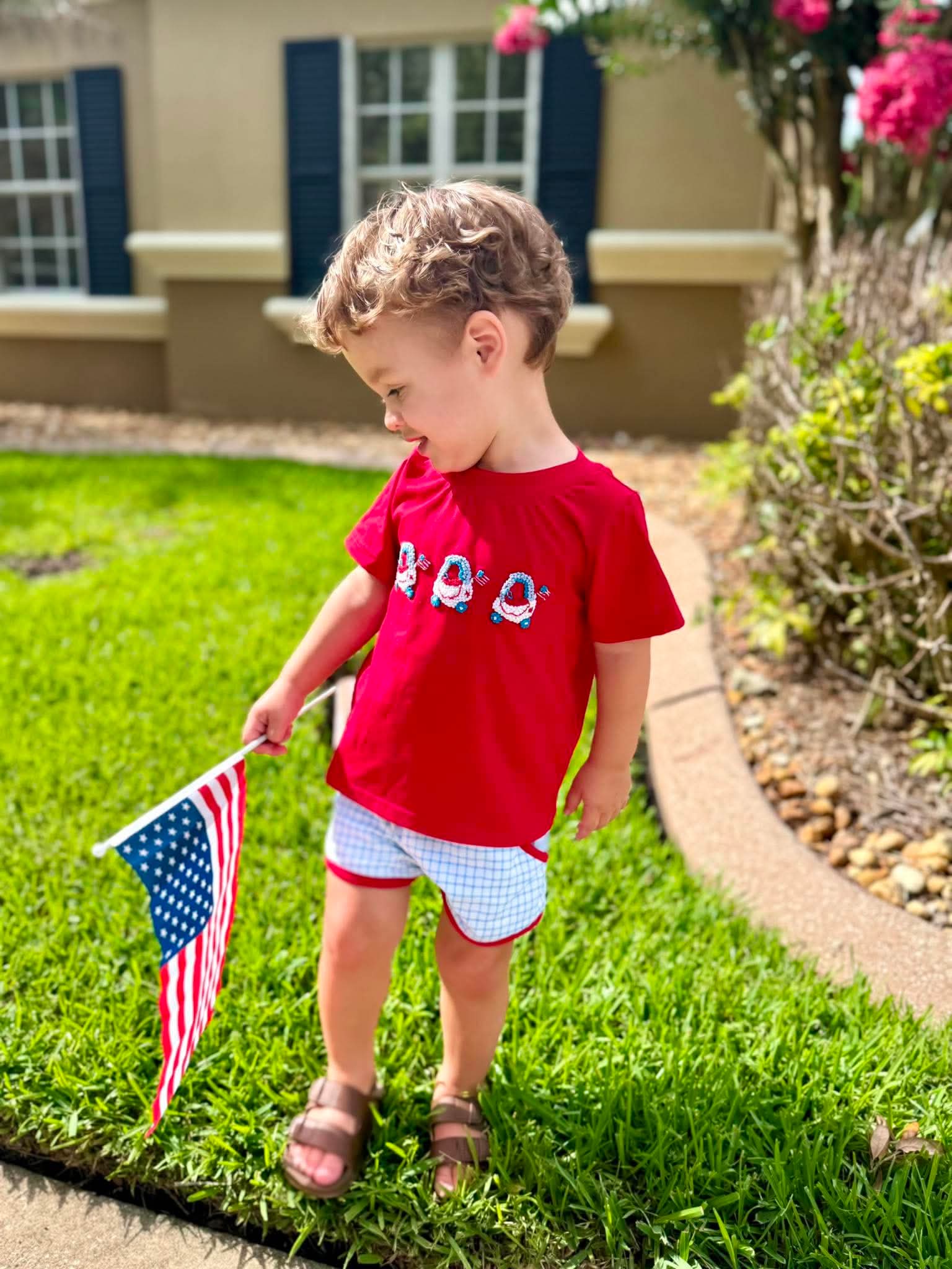 Patriotic Knits Boy Short Set