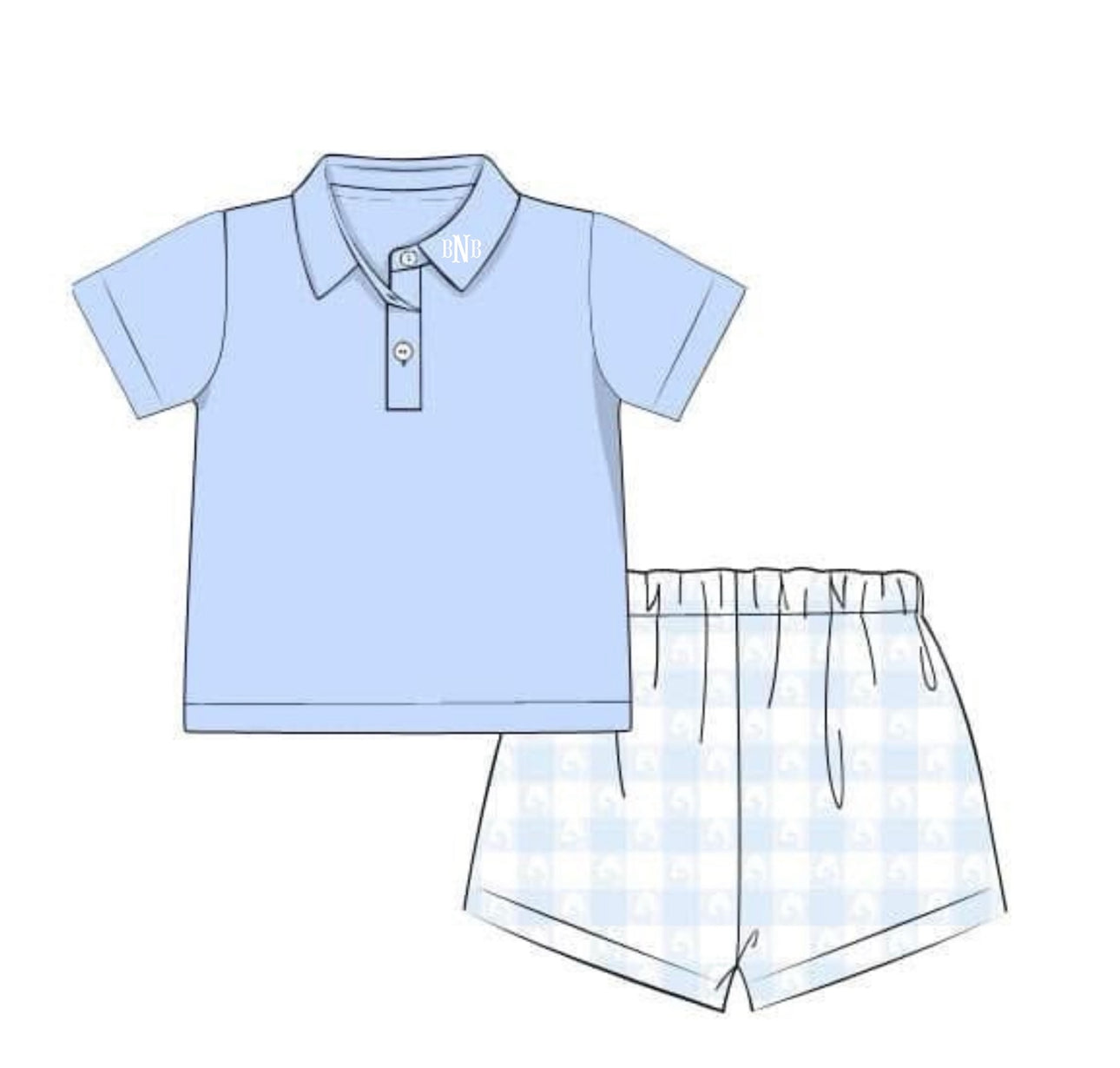 PO83 Easter Knits Boy Short Set
