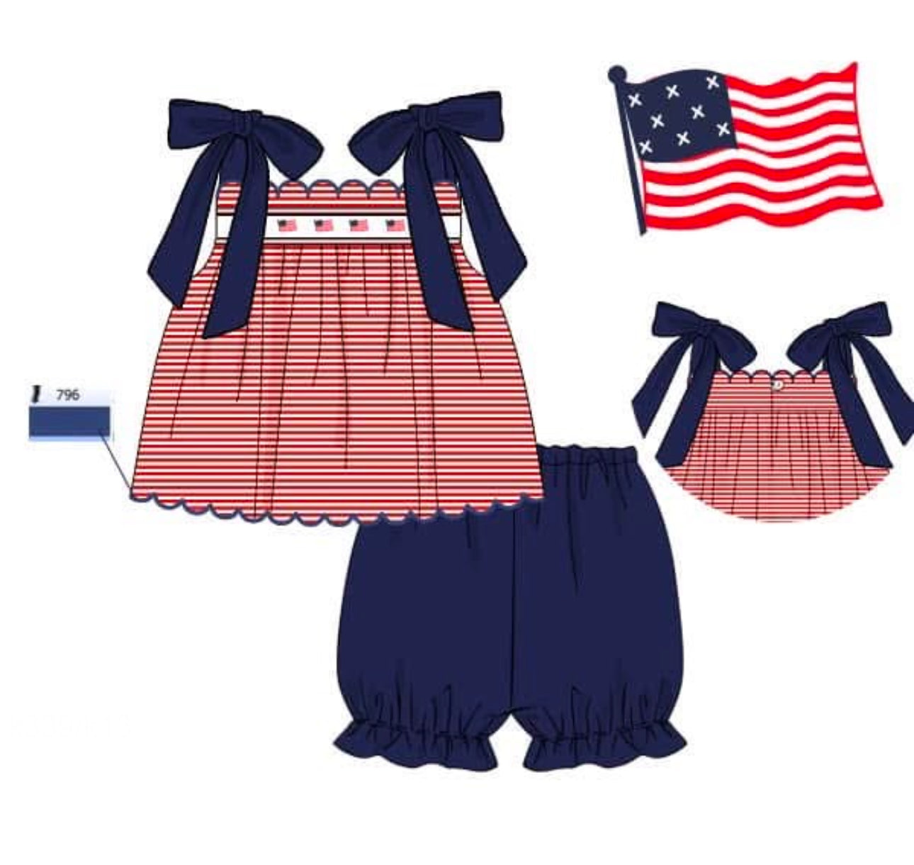 PO70 Smocked Flags