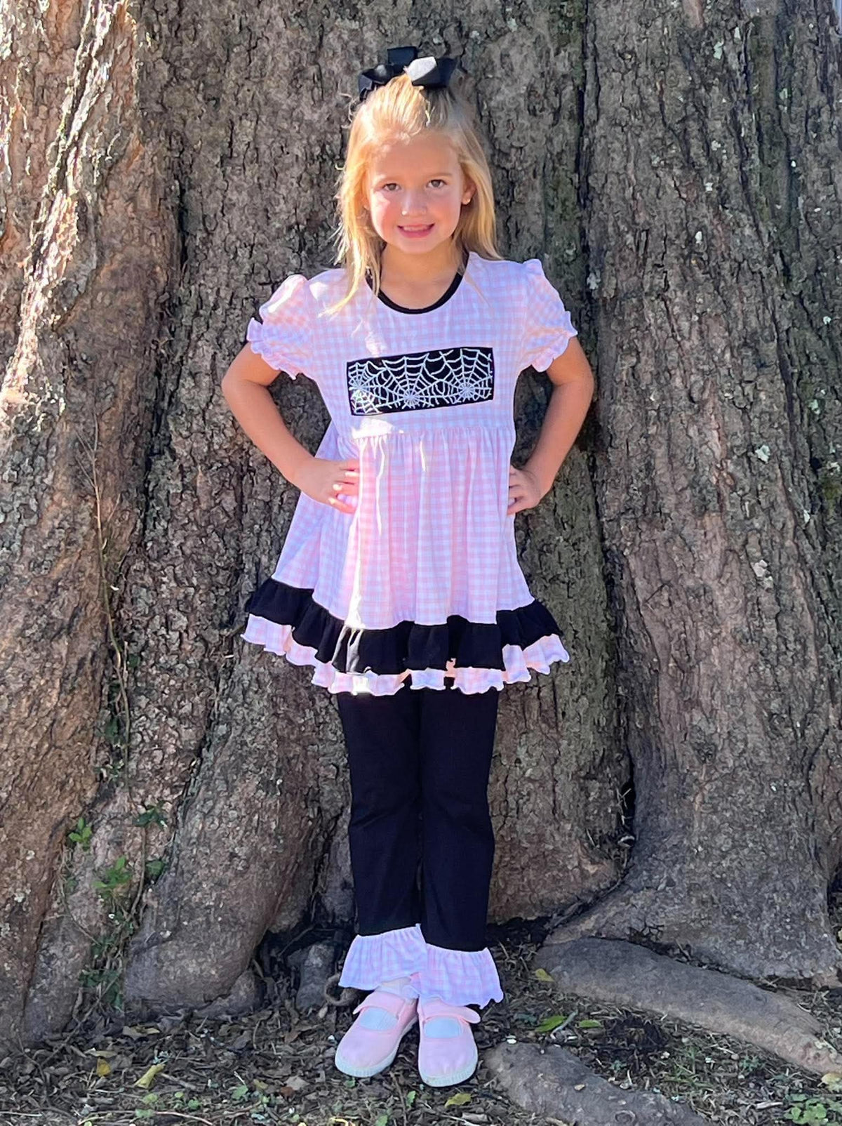 Smocked Spider Webs Legging Set