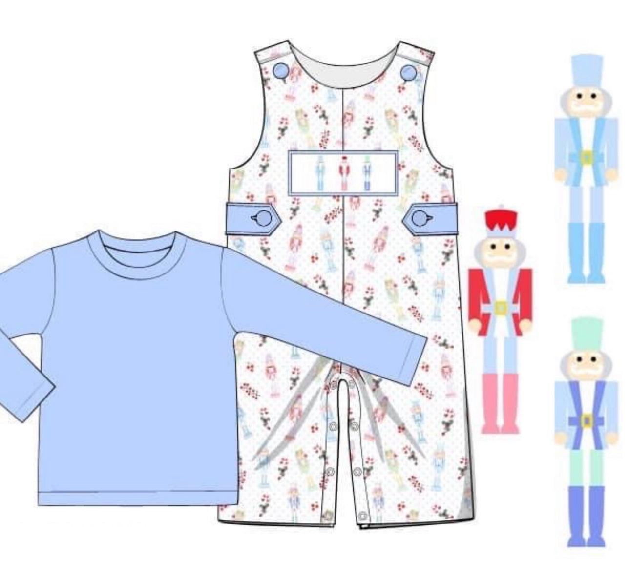 PO79 Pastel Nutcrackers Longall Set