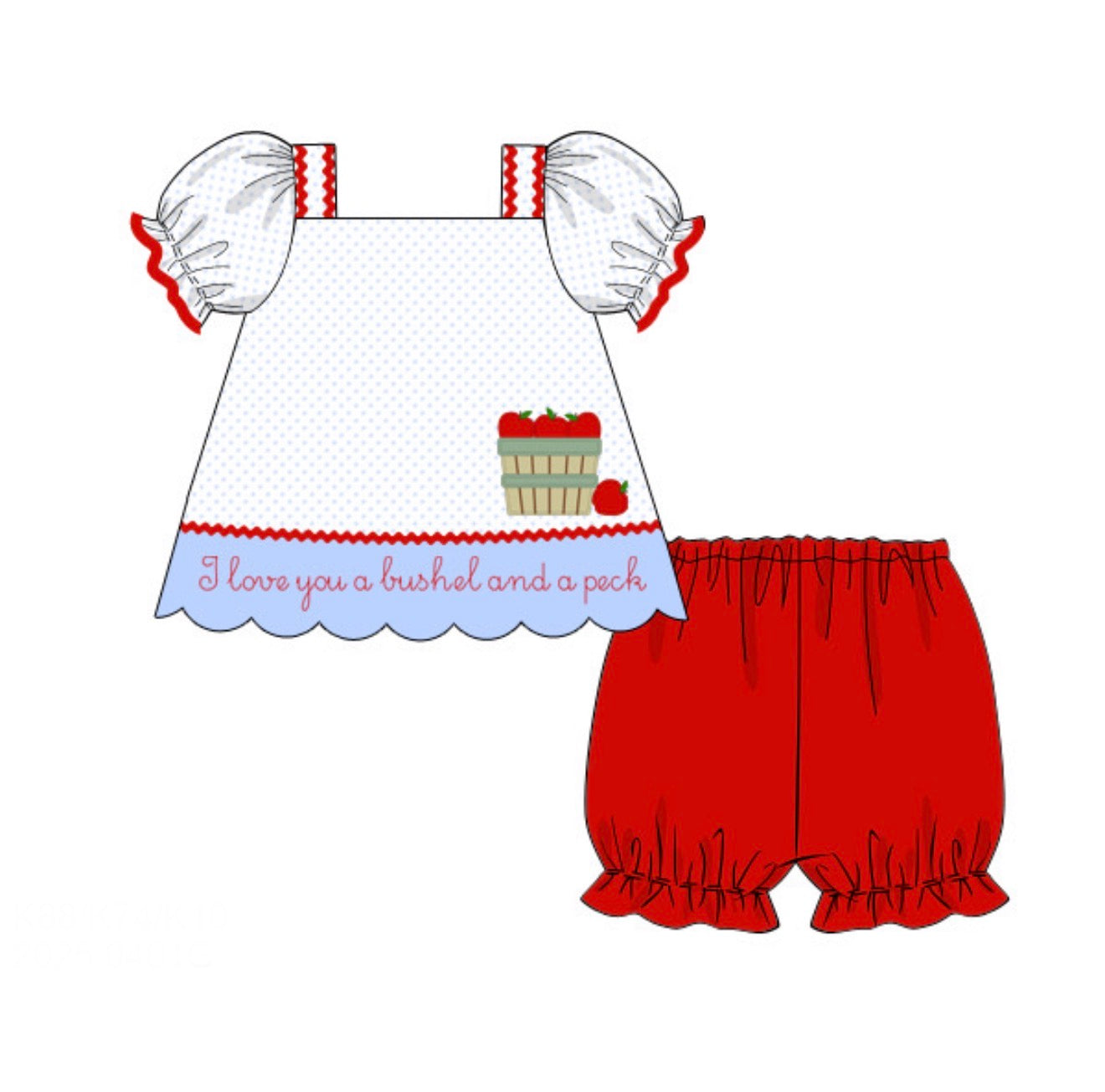 PO87 Bushel & A Peck Girl Short Set