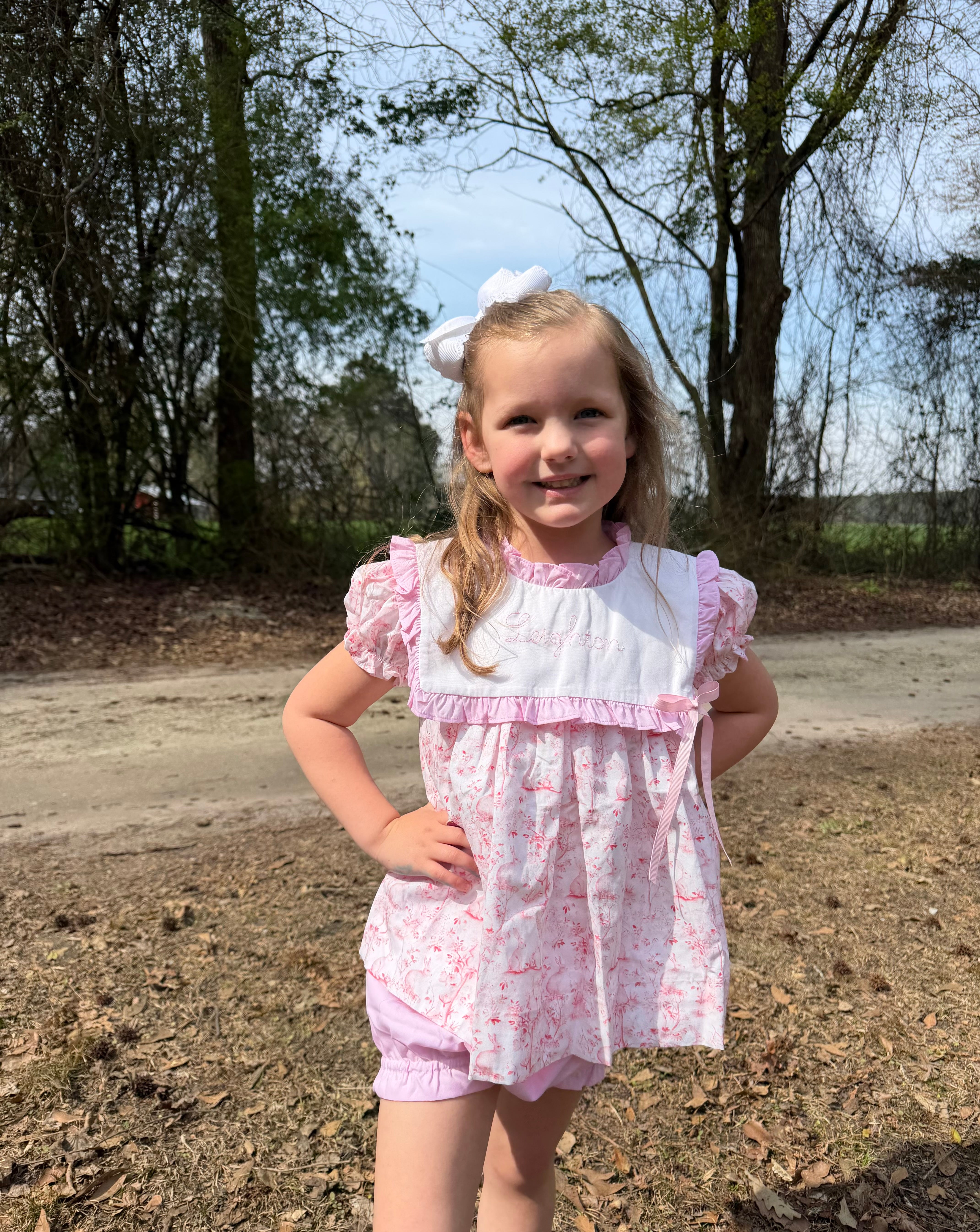 Bunny Toile Bloomer Set