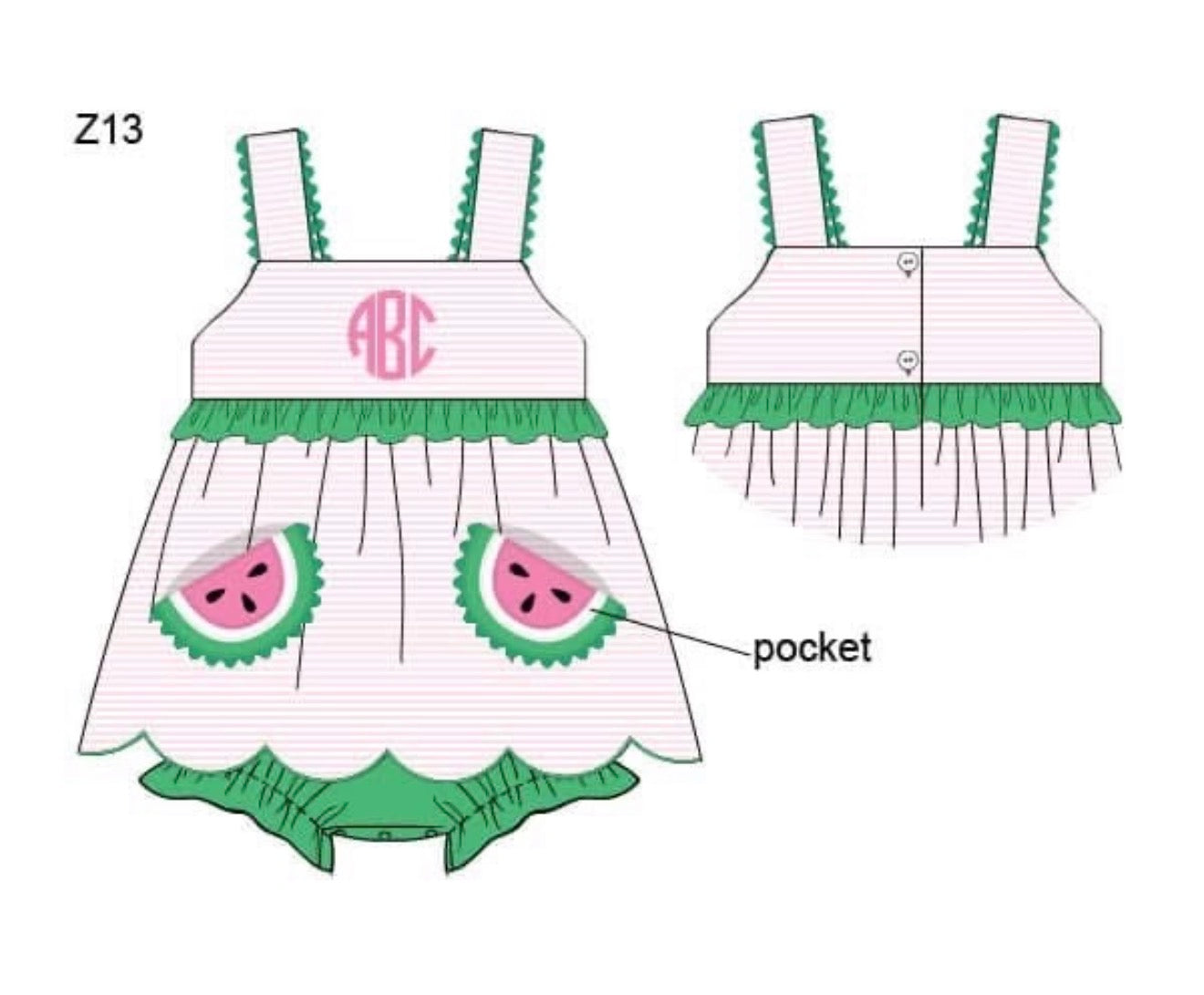 PO86 Melon Pocket Skirted Bubble
