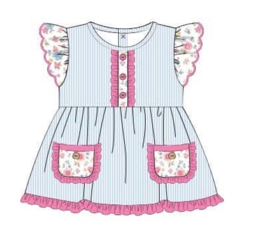 PO94 Girls Mix & Match - Blue Stripe Shirt