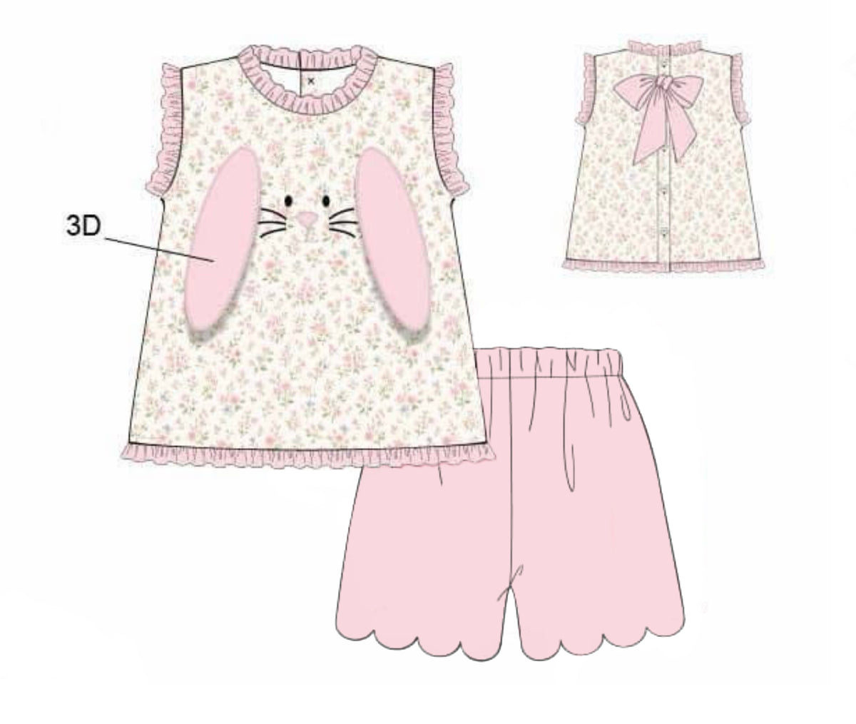 PO95 Mallards & Bunnies Girl Short Set