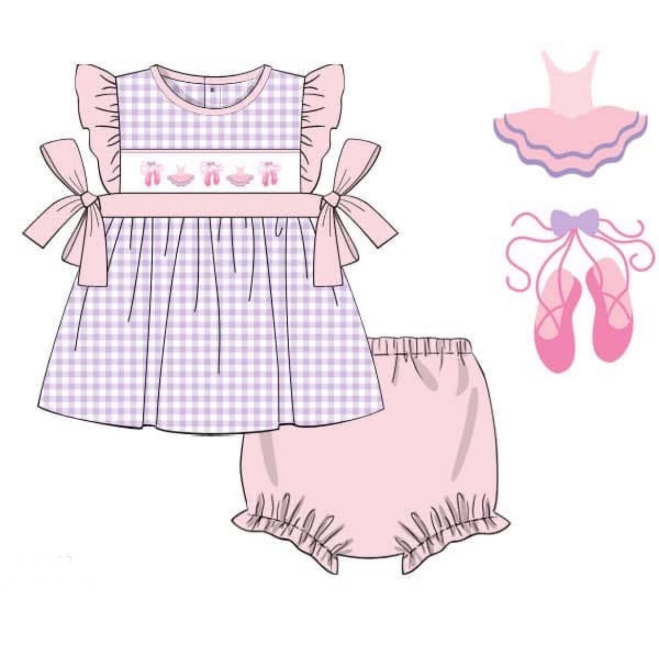 PO84 For the Girls - Recital Day Bloomer Set