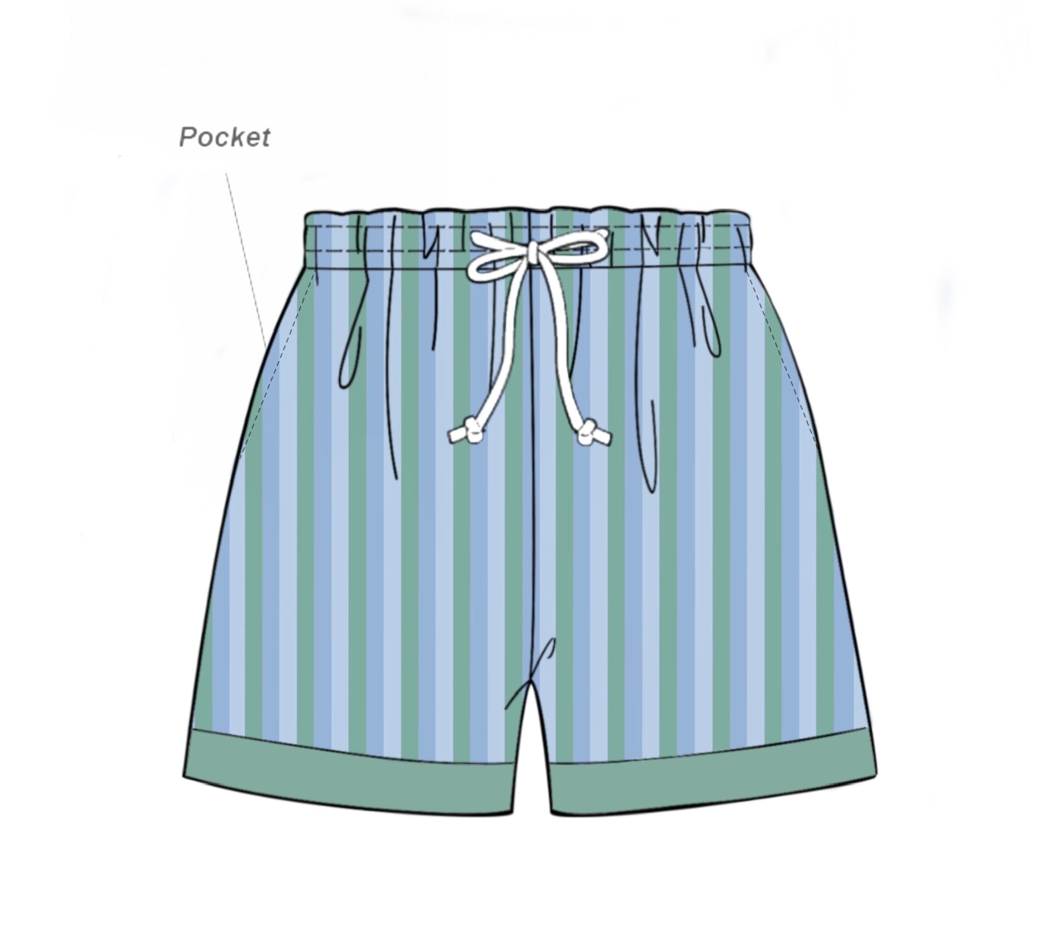 PO86 Harlee Floral & Stripes Adult Trunks