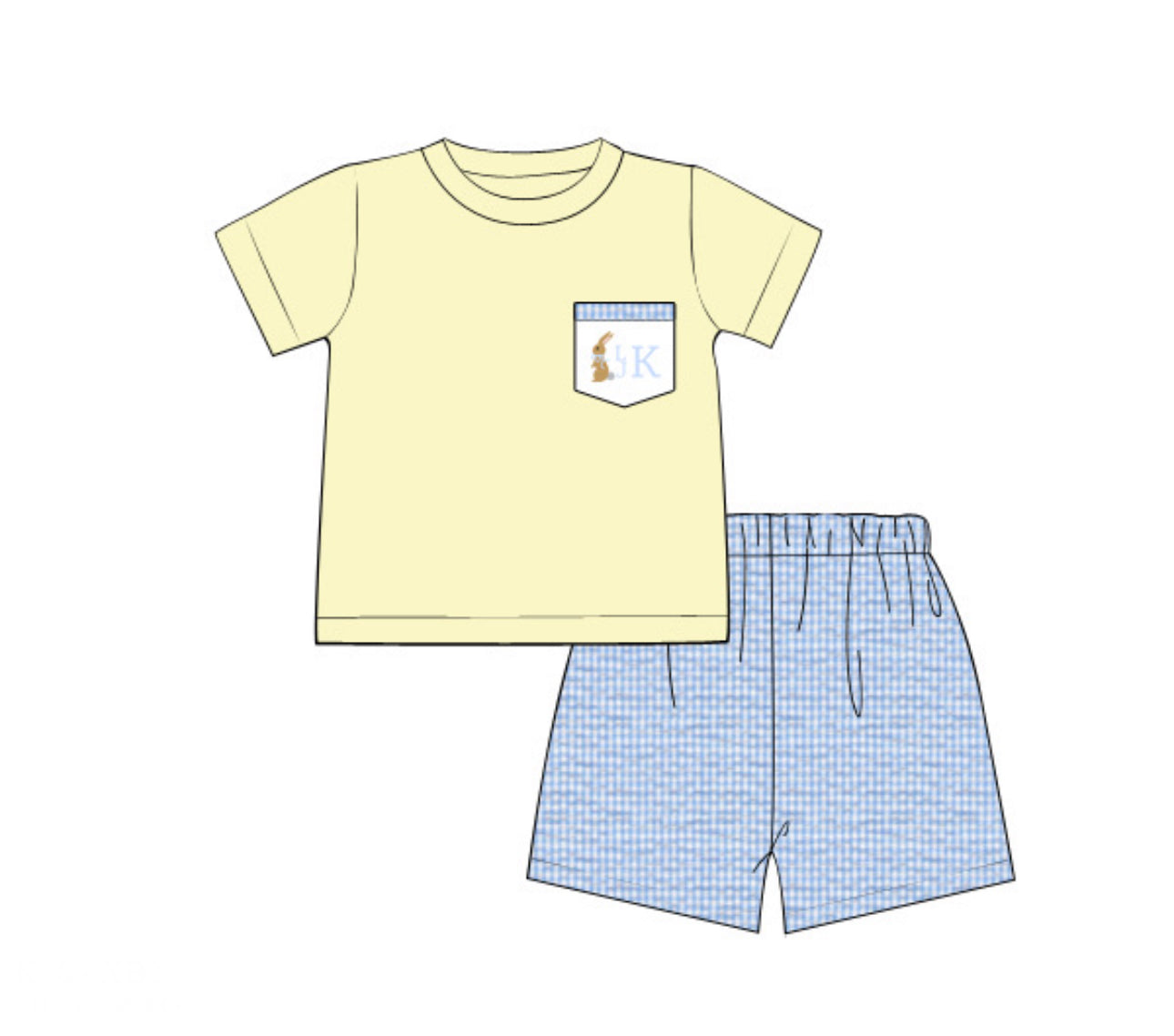 PO83 Bunnies & Blooms Short Set