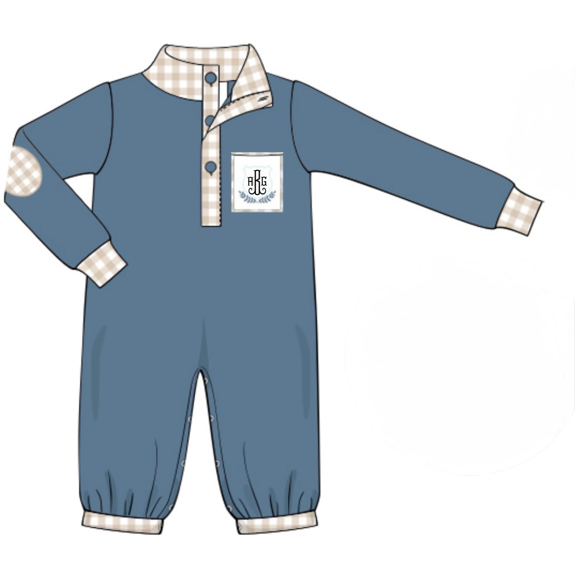 PO91 Smocked Monos Romper