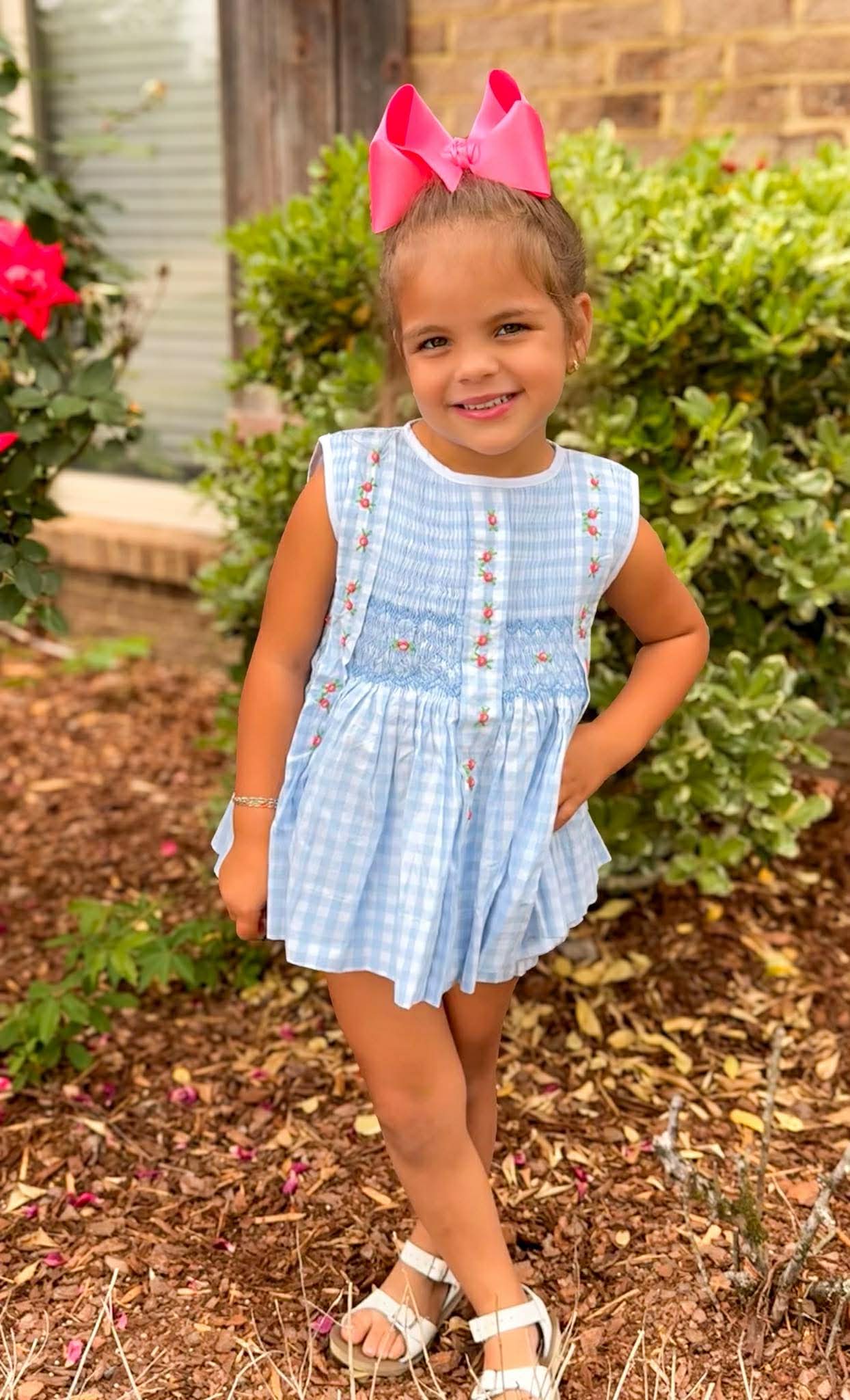 Gingham & Flowers Bloomer Set