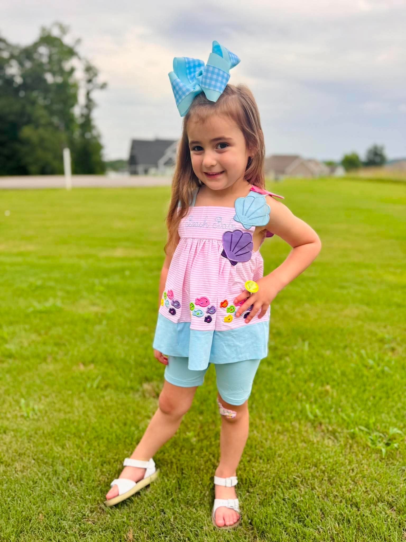 Under the Sea Girl Short Set (no wording)