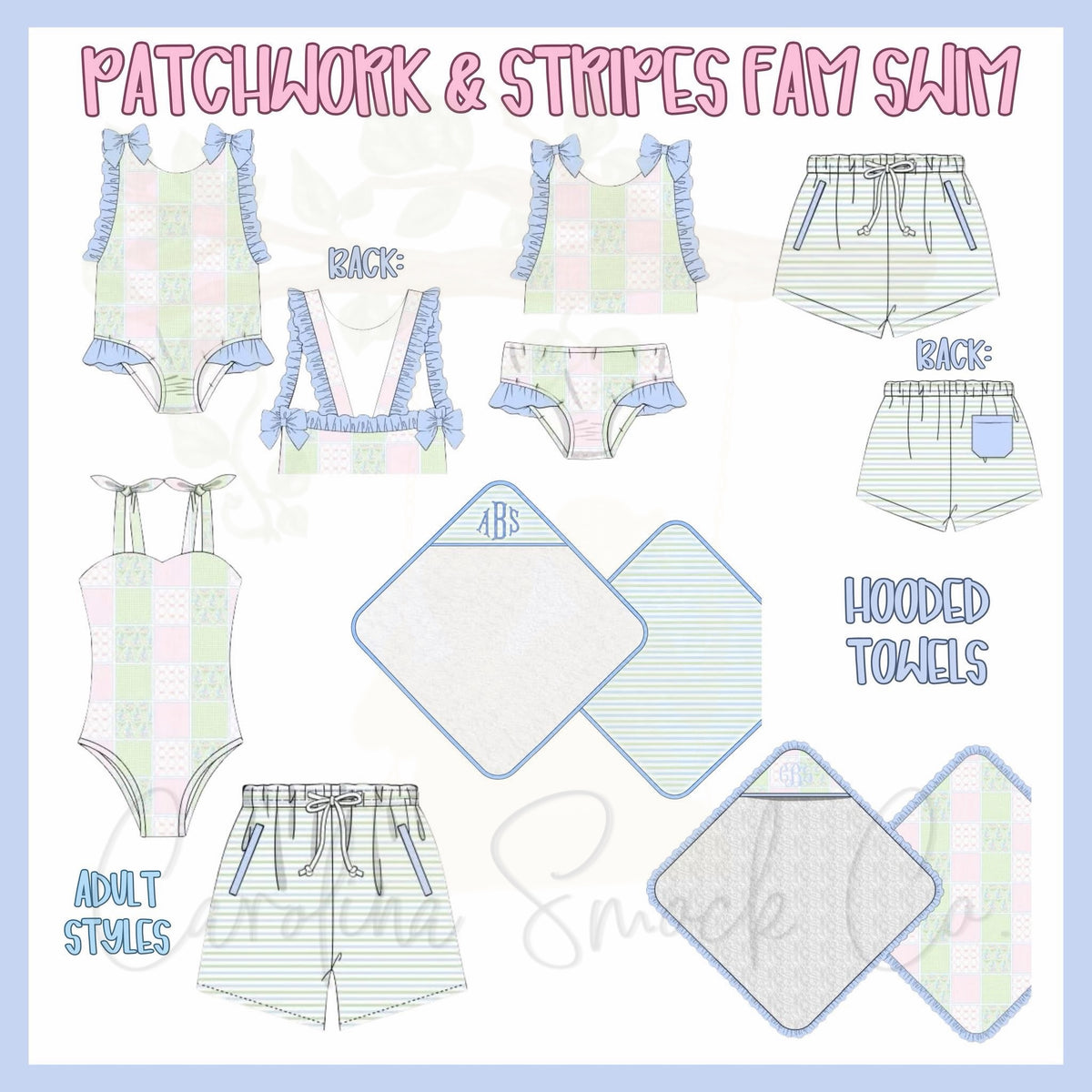 PO95.5 Patchwork & Stripes Family Swim