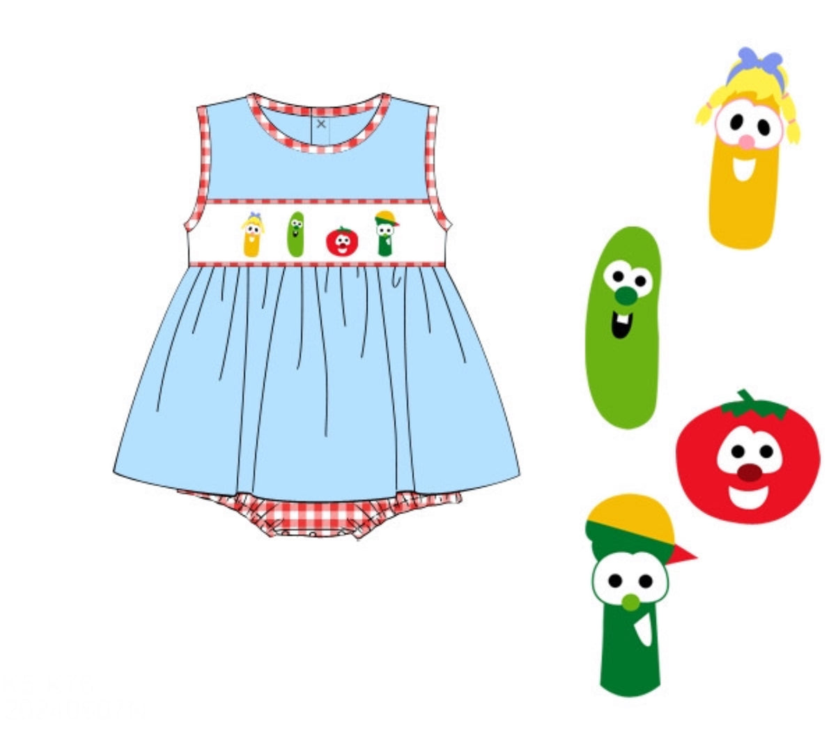 PO96 Veggie Friends Skirted Bubble