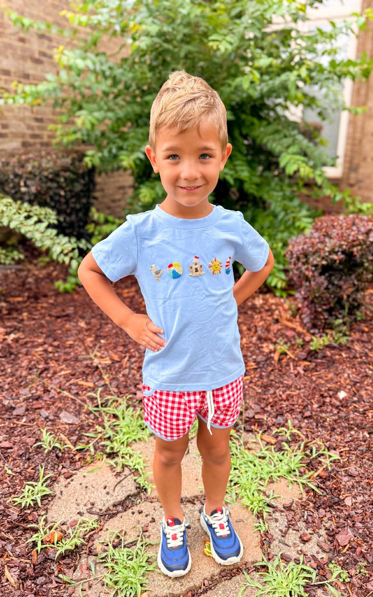 French Knot Beach Fun Boy Short Set
