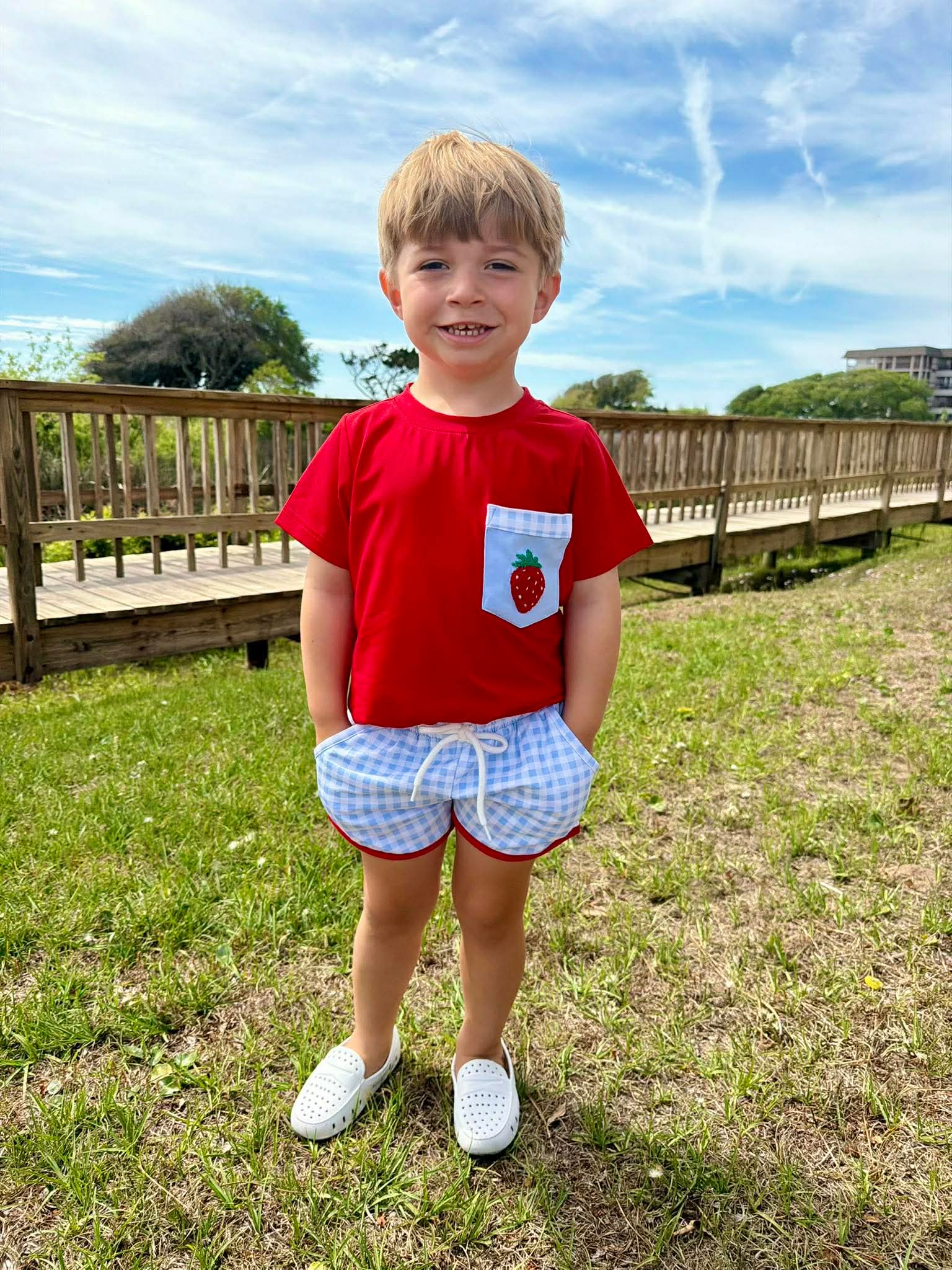 Strawberry Patch Boy Short Set