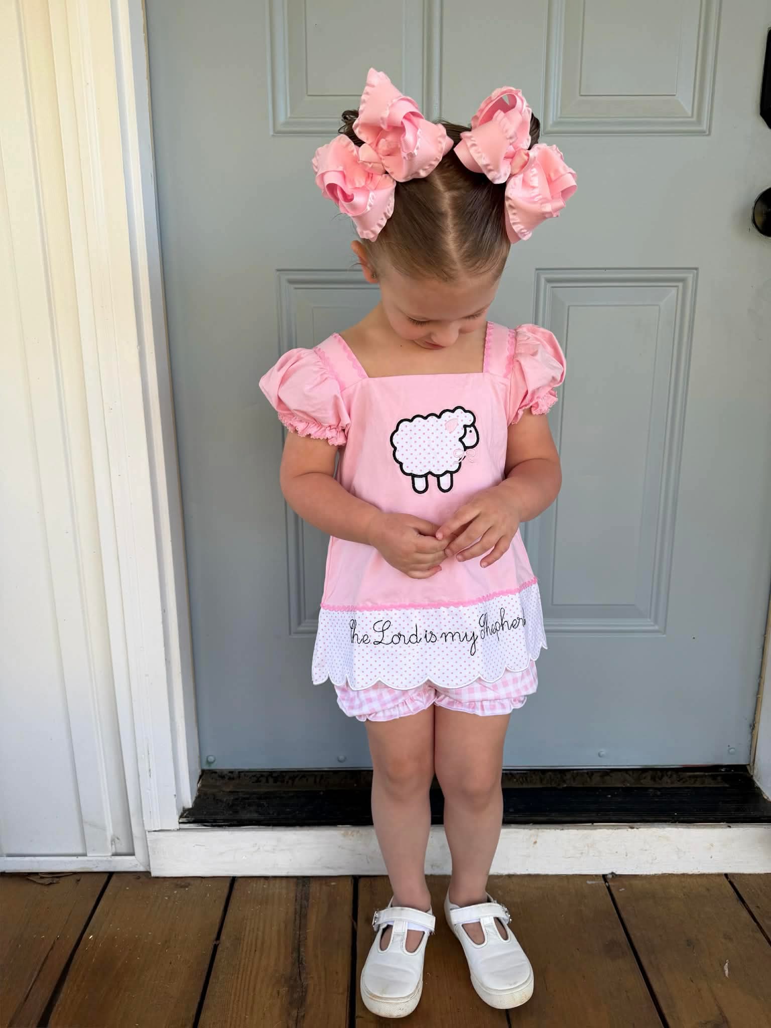 The Lord is My Shepherd Girl Short Set