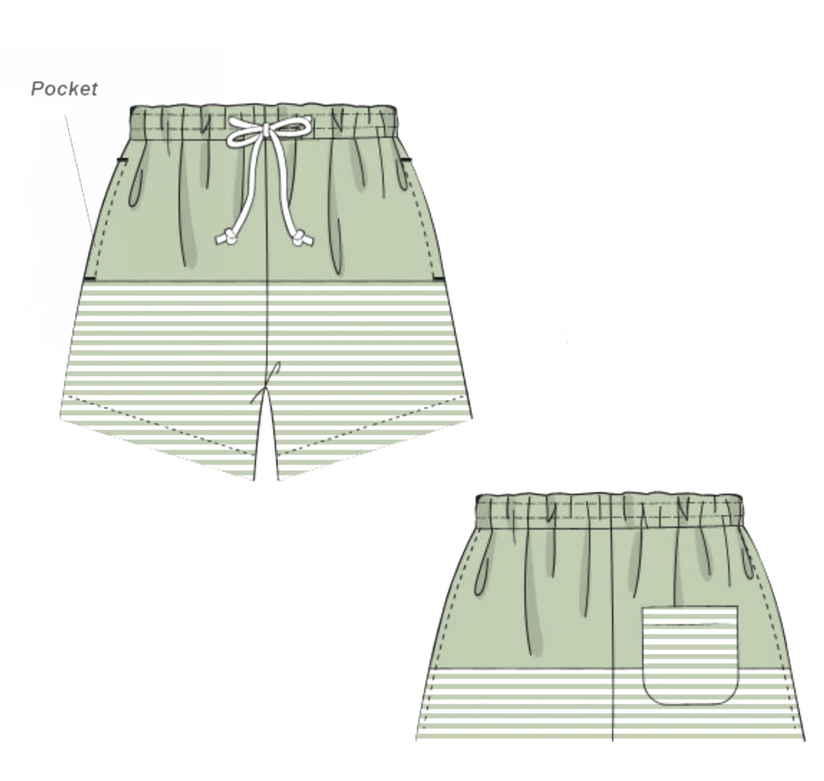 PO96 Sutton Floral & Stripes Adult Trunks