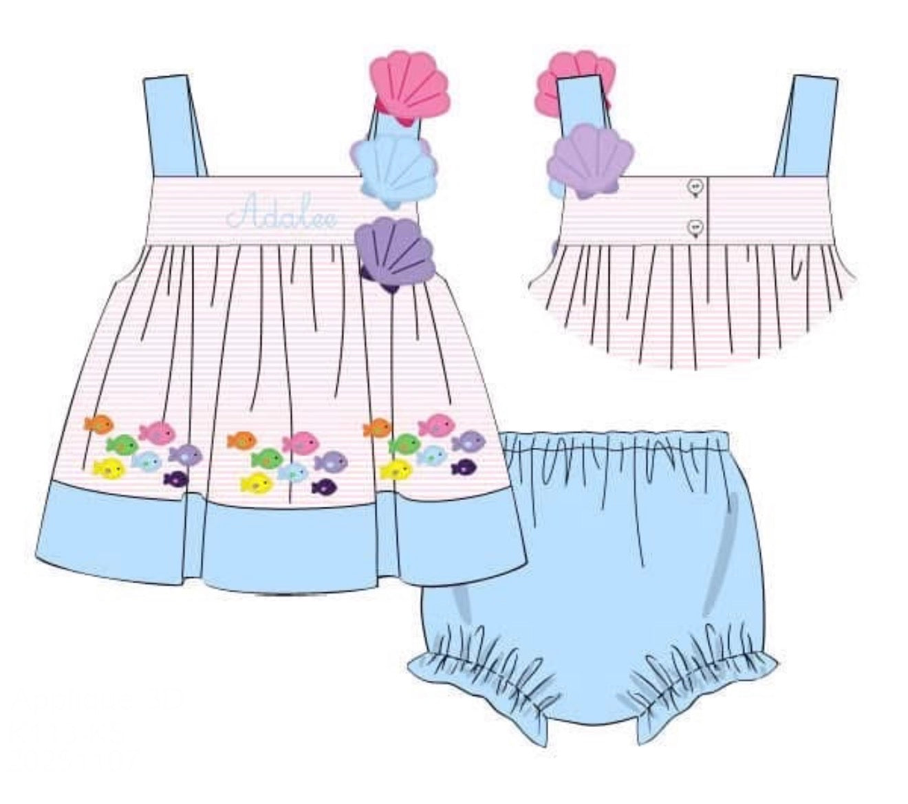 PO86 Under the Sea Bloomer Set