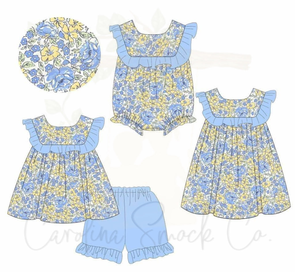 PO71.5 Yellow & Blue Floral