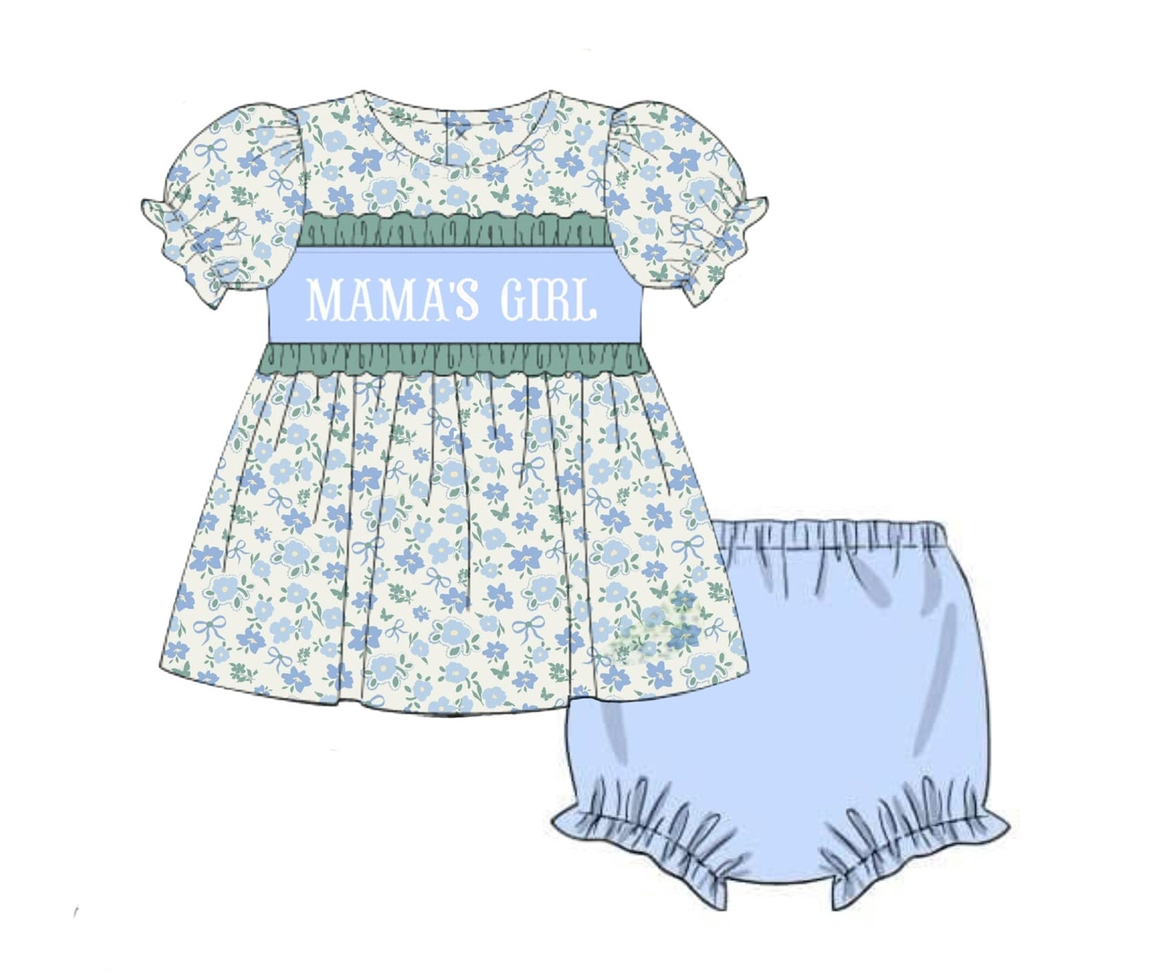PO84 Mama's Girl/Boy Bloomer Set