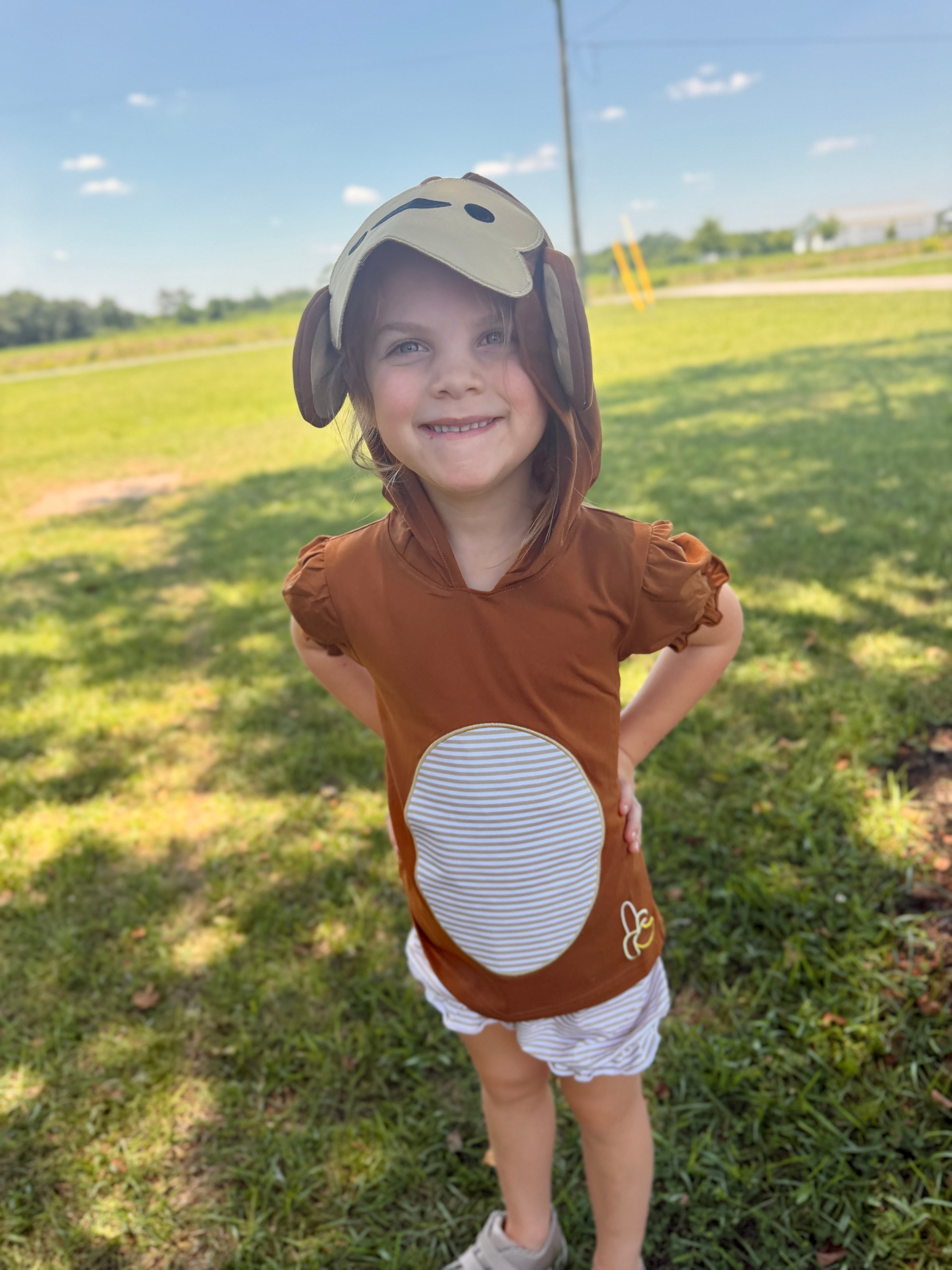 Girl Monkey Summer Hoodie Set