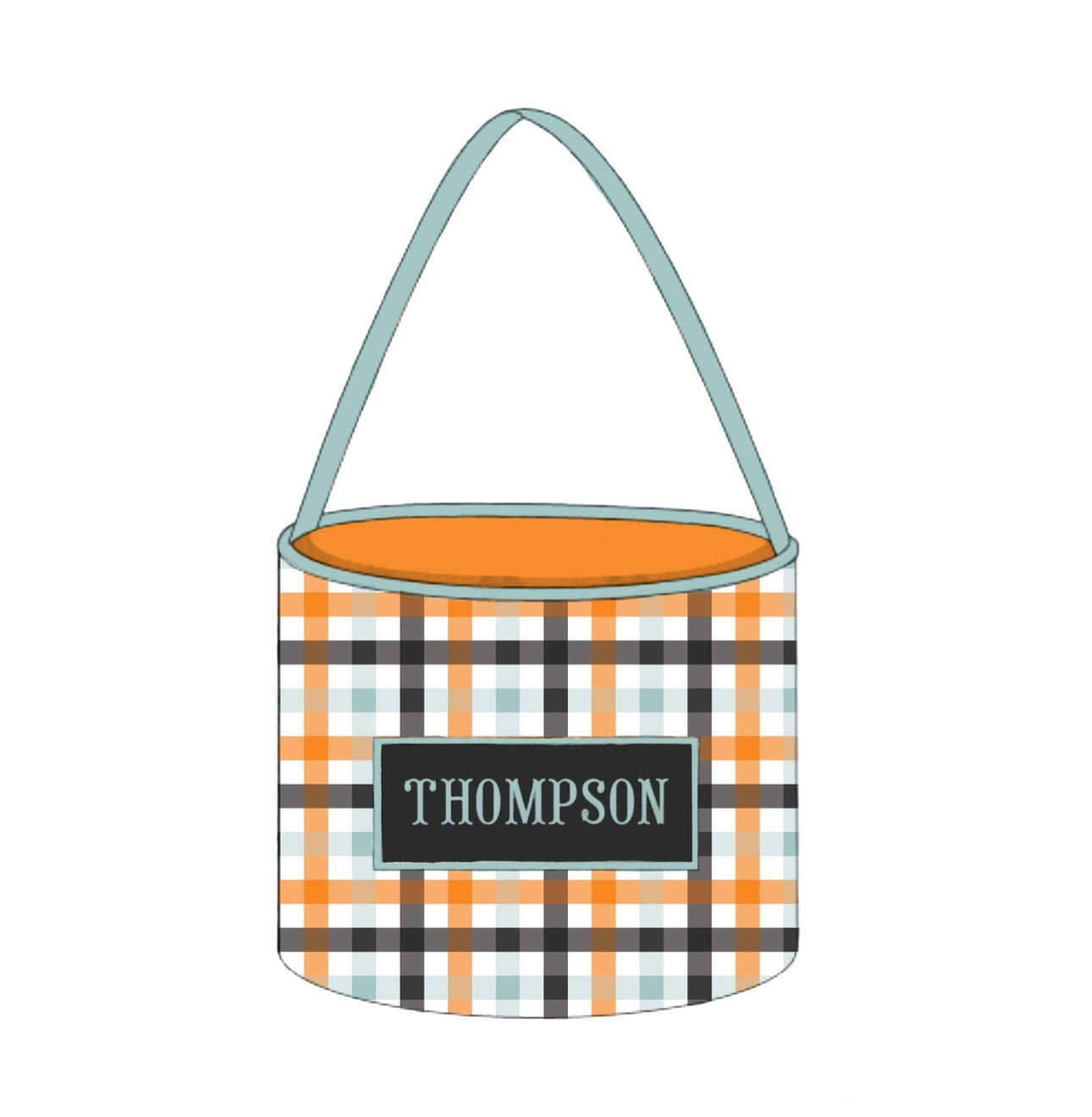 PO77 Boys Treat Buckets - Spooky Plaid