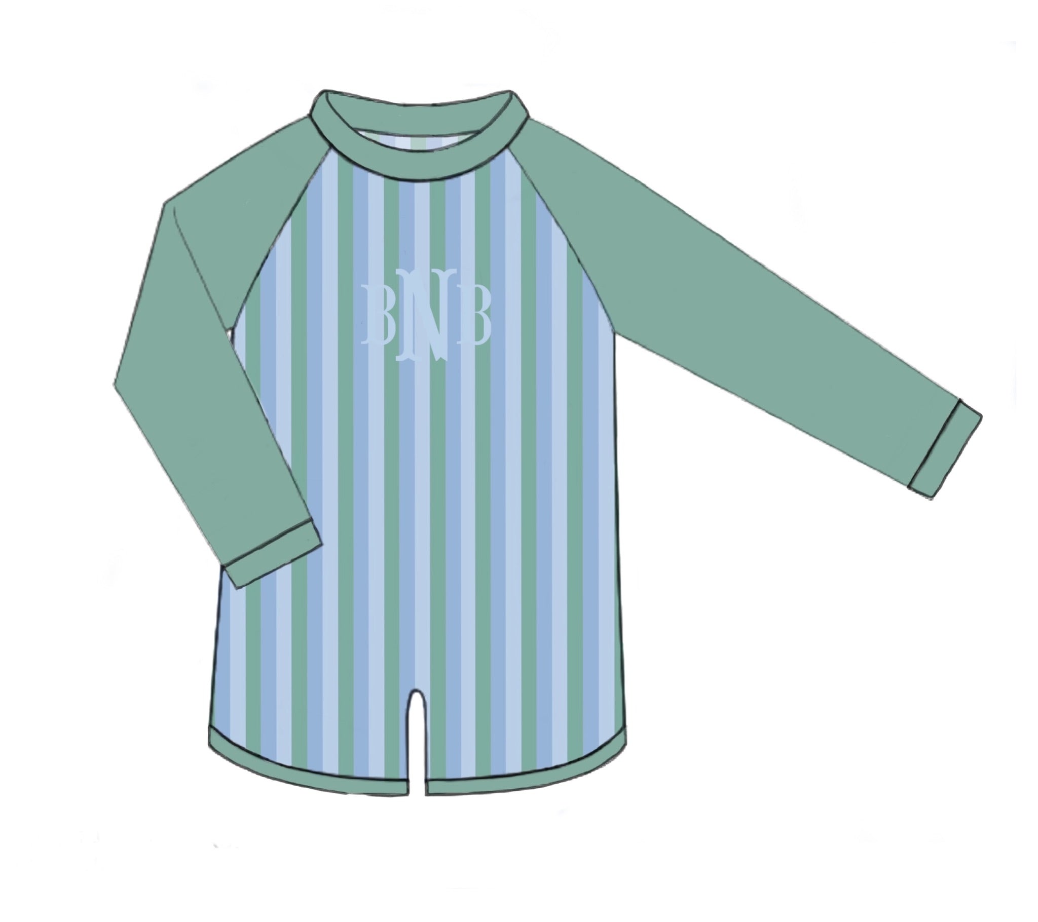 PO86 Harlee Floral & Stripes Boy 1pc.