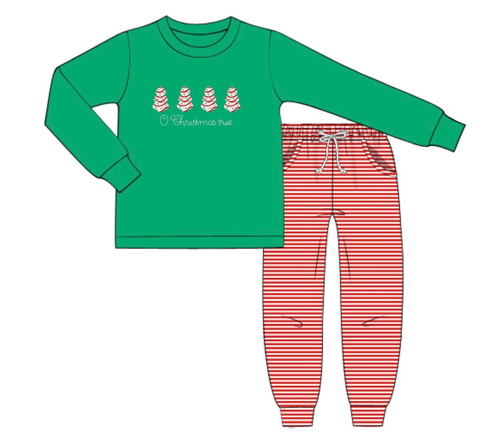 PO92 French Knot Tree Cakes Jogger Set