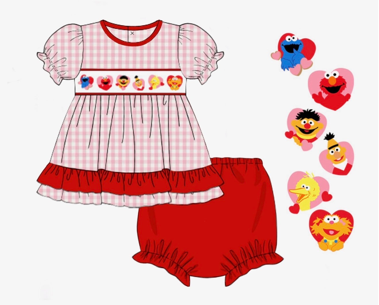 PO94 Vday on the Yard Bloomer Set