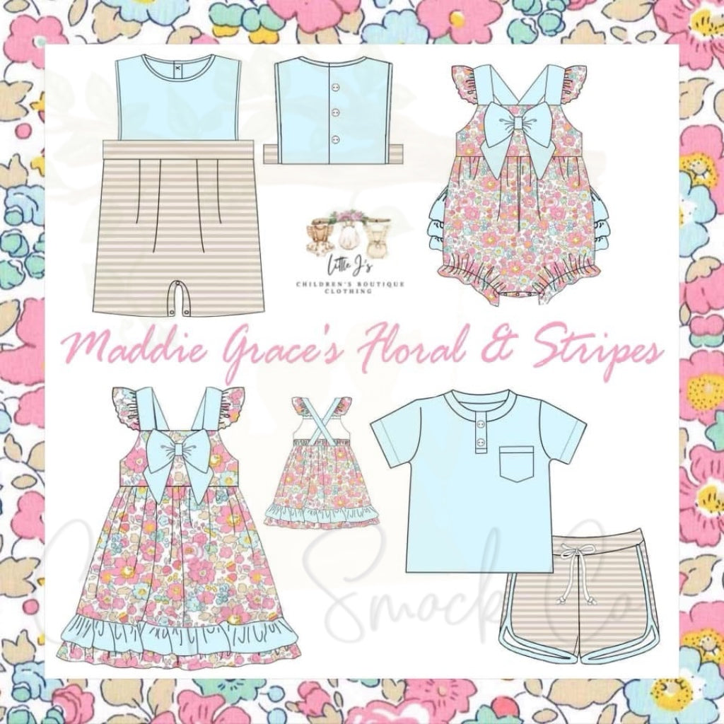 PO71.5 Maddie Grace's Floral & Stripes