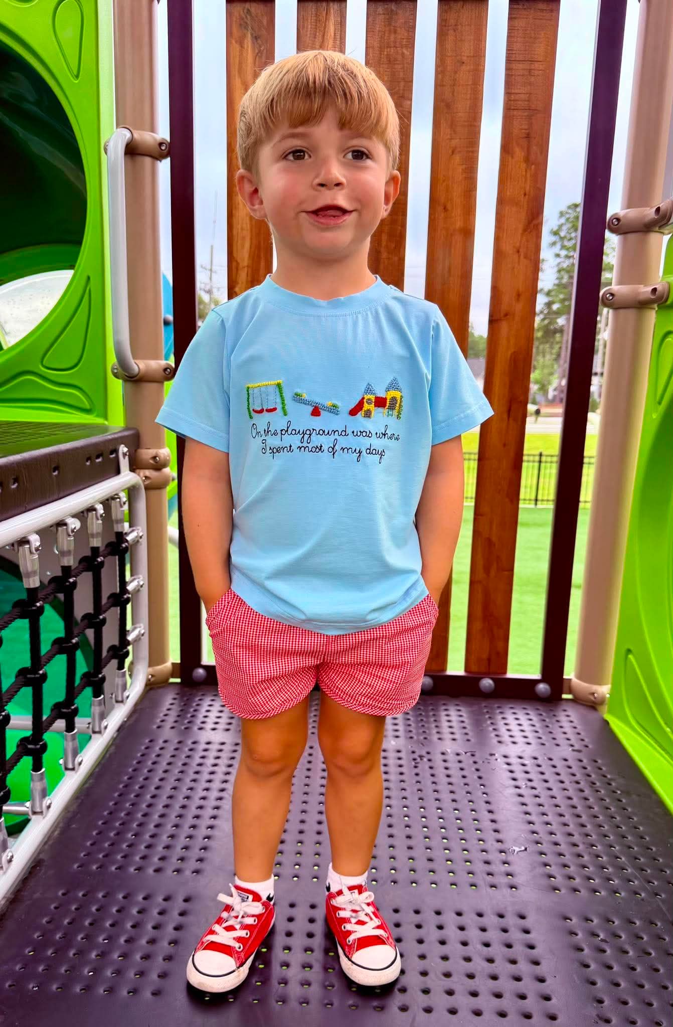 On the Playground Boy Short Set