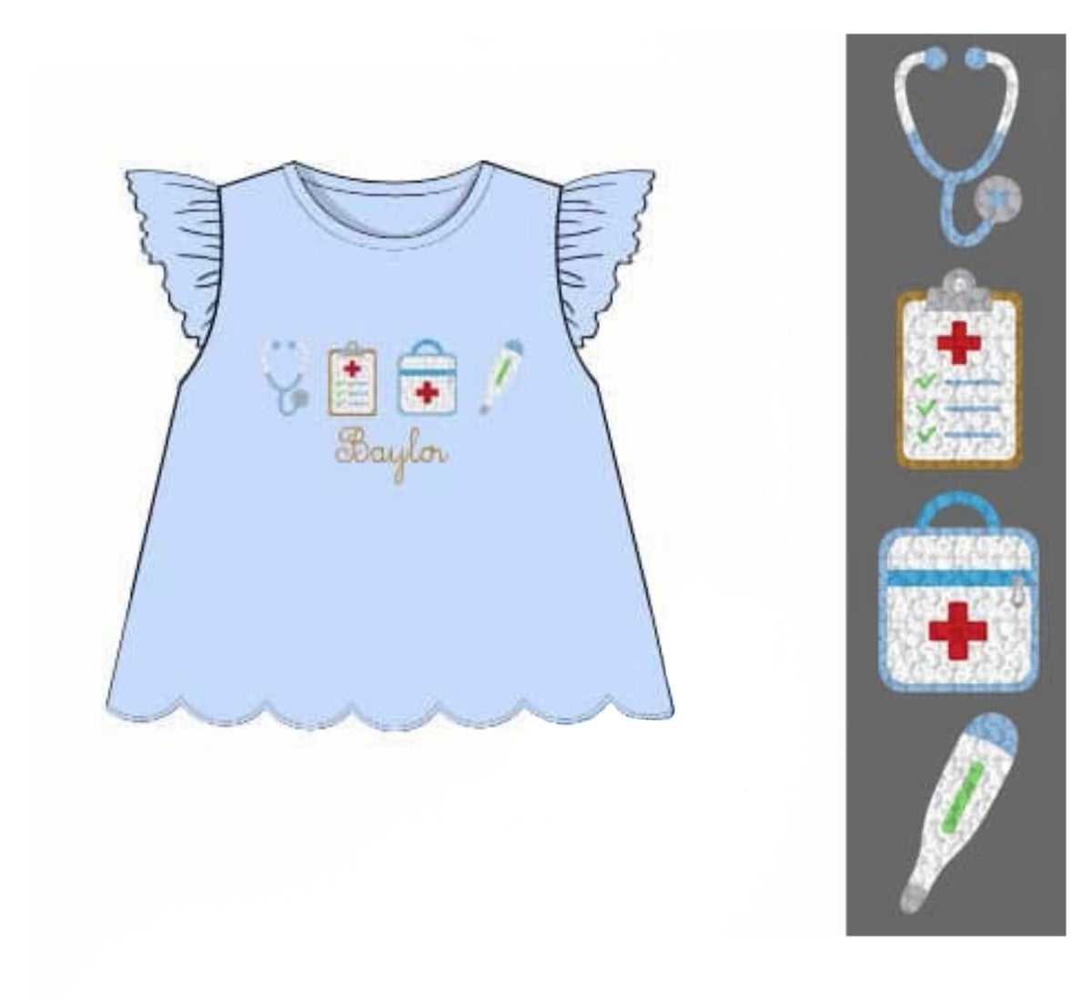 PO95 Time for a Check Up - Girl Doctor Shirt