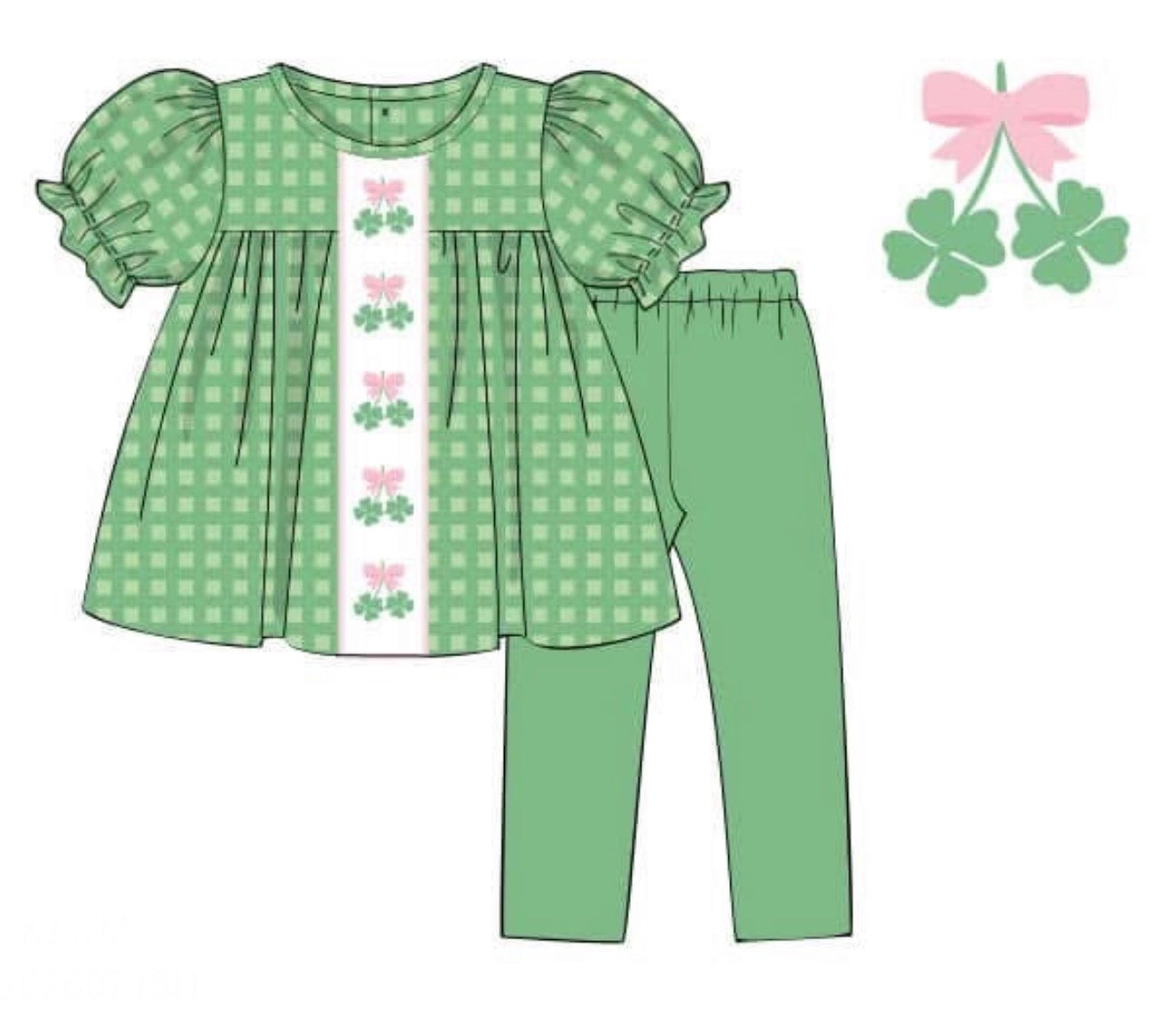 PO94 Clovers & Bows Legging Set