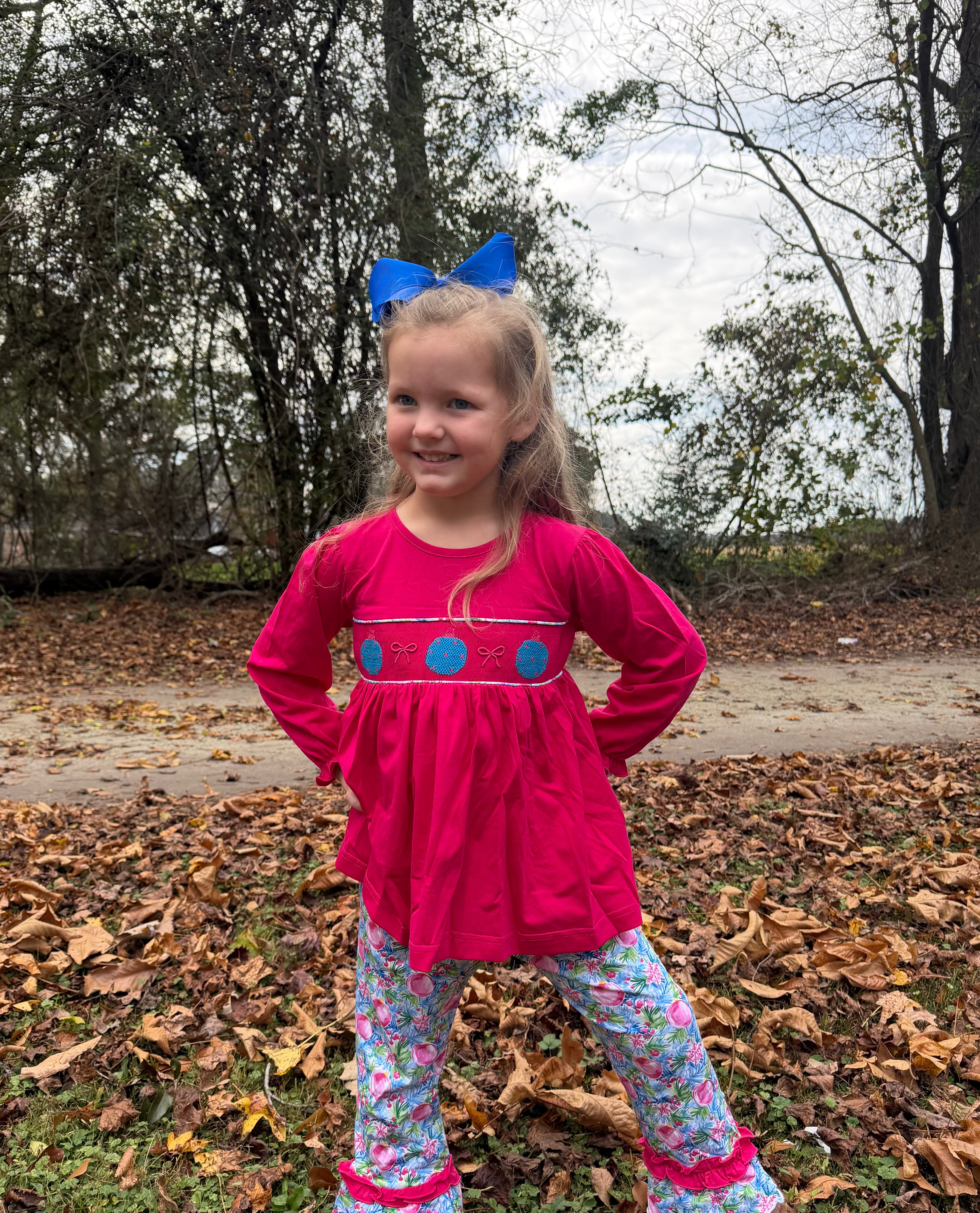 Colorful Christmas Pant Set