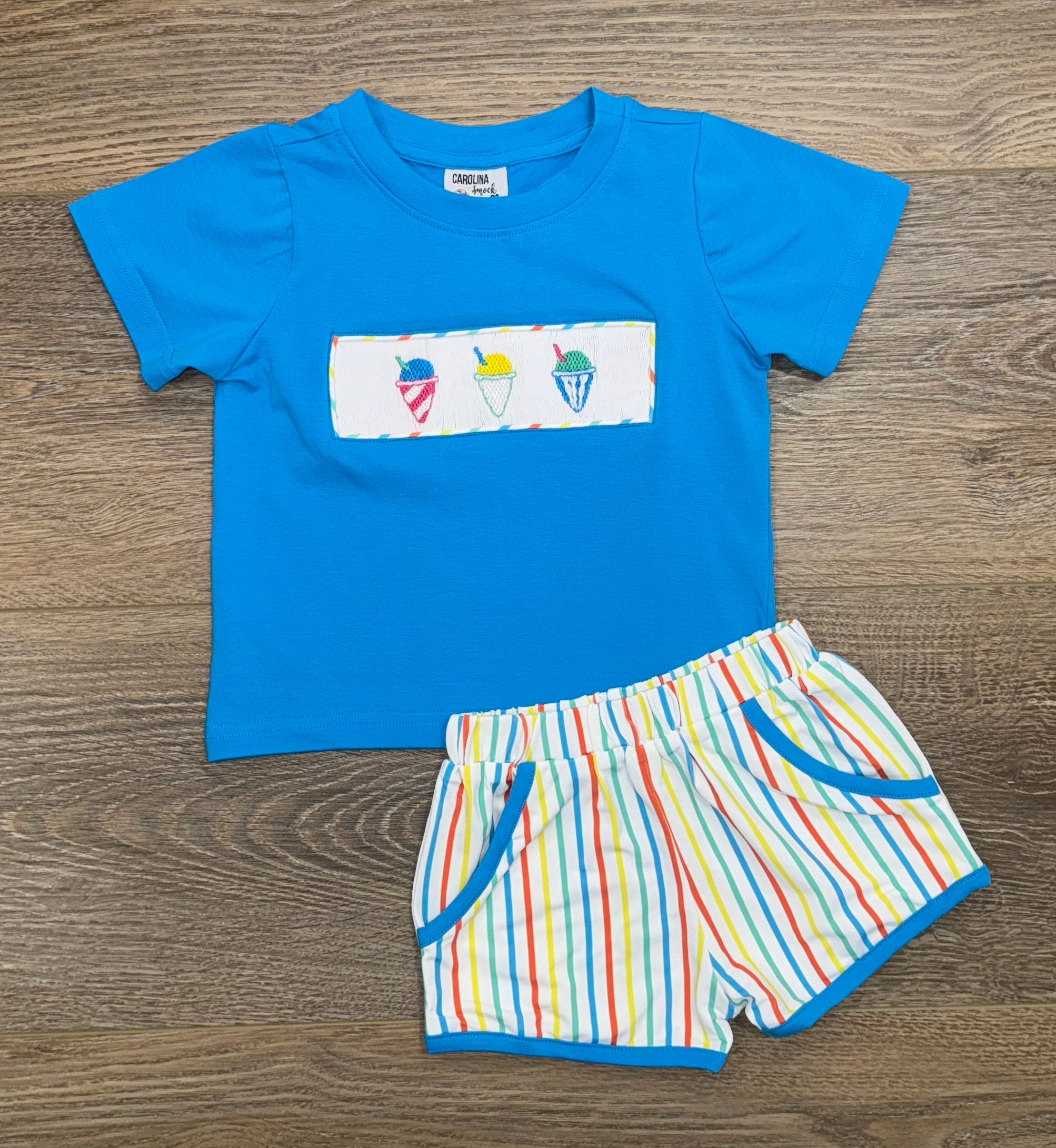 Smocked Snowcones Short Set