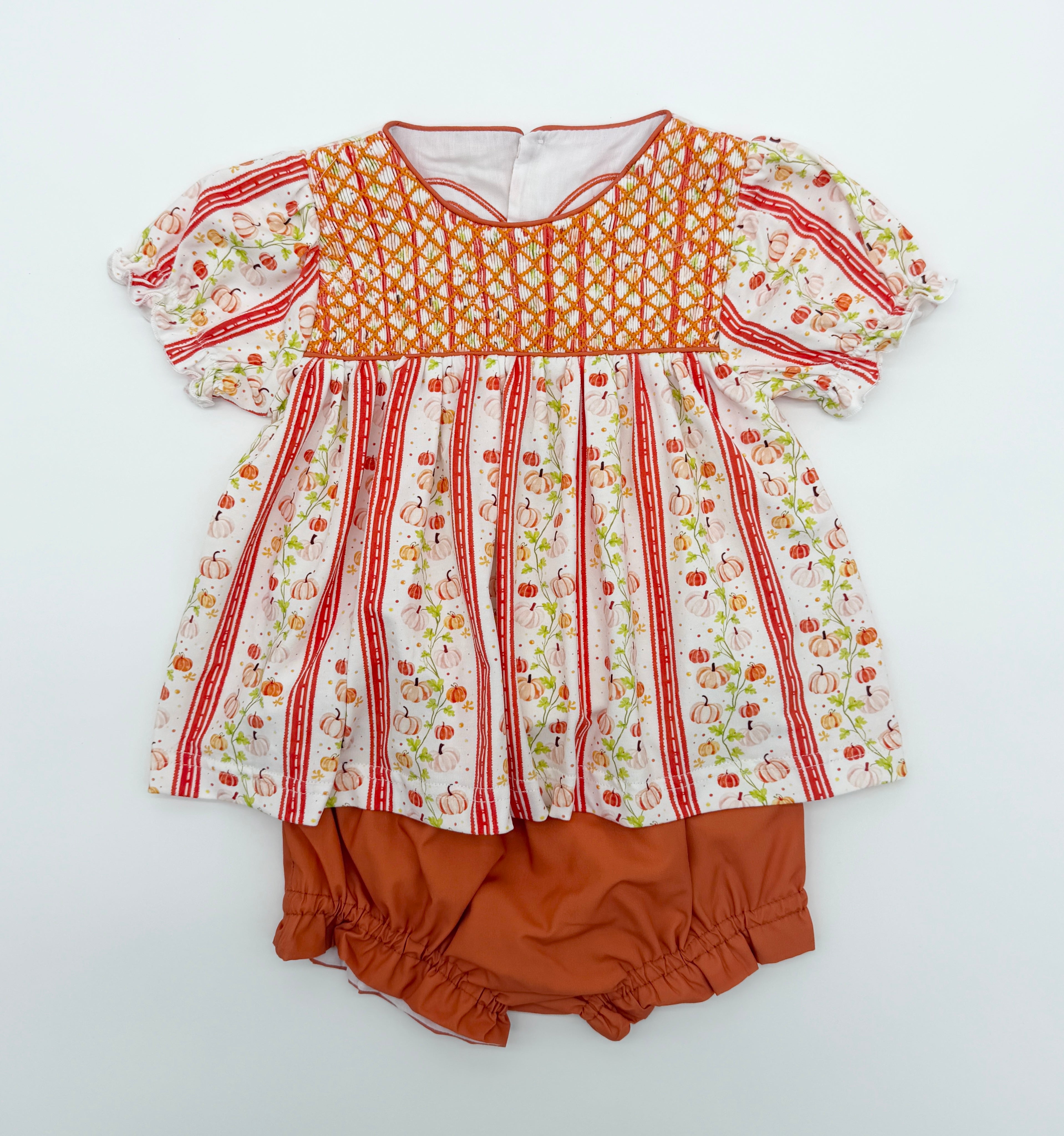 Pumpkin Trellis & Bows Bloomer Set