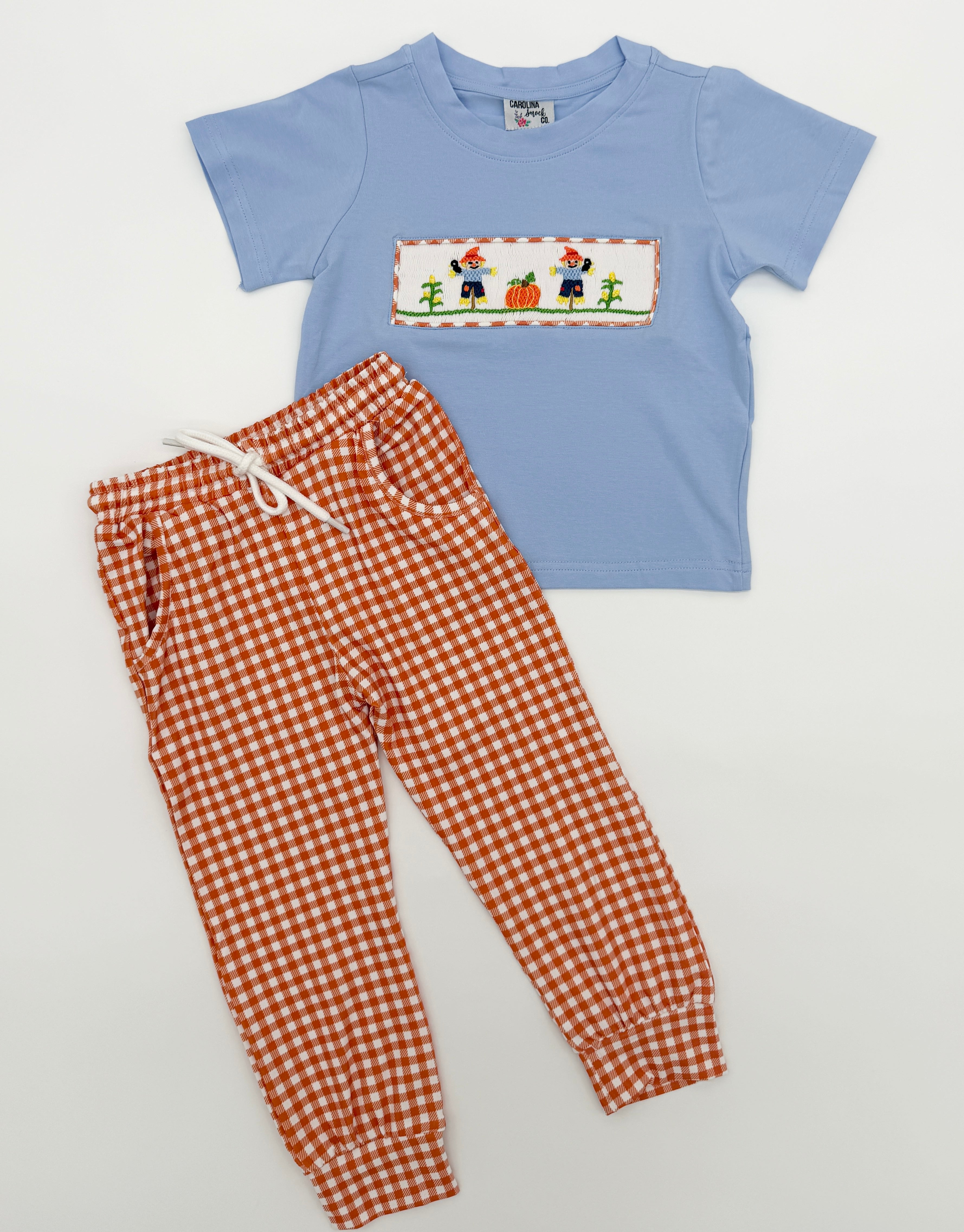 Smocked Scarecrows Jogger Set