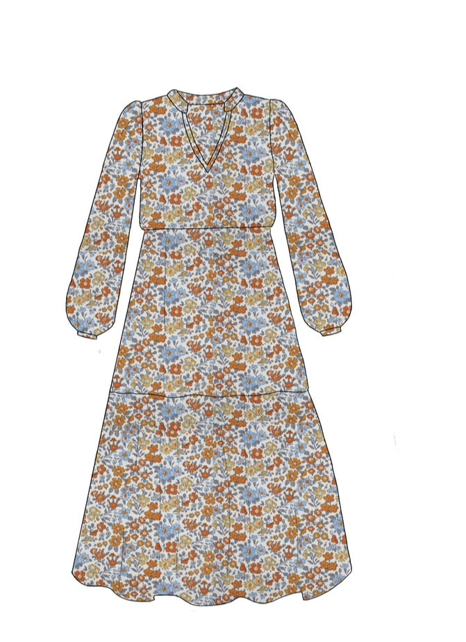 Sunset Floral Adult Dress