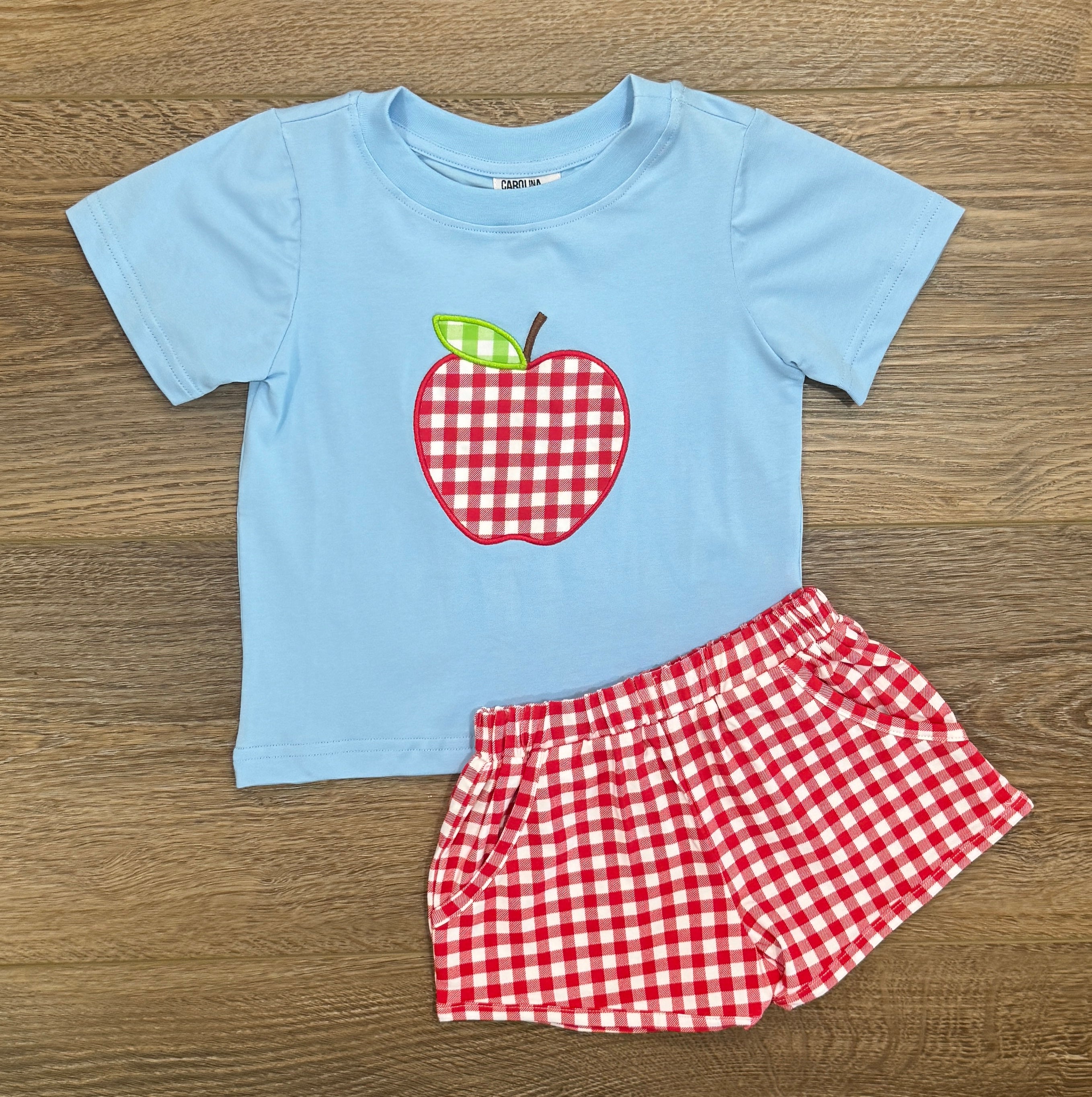 Appliqué Apples Boy Set