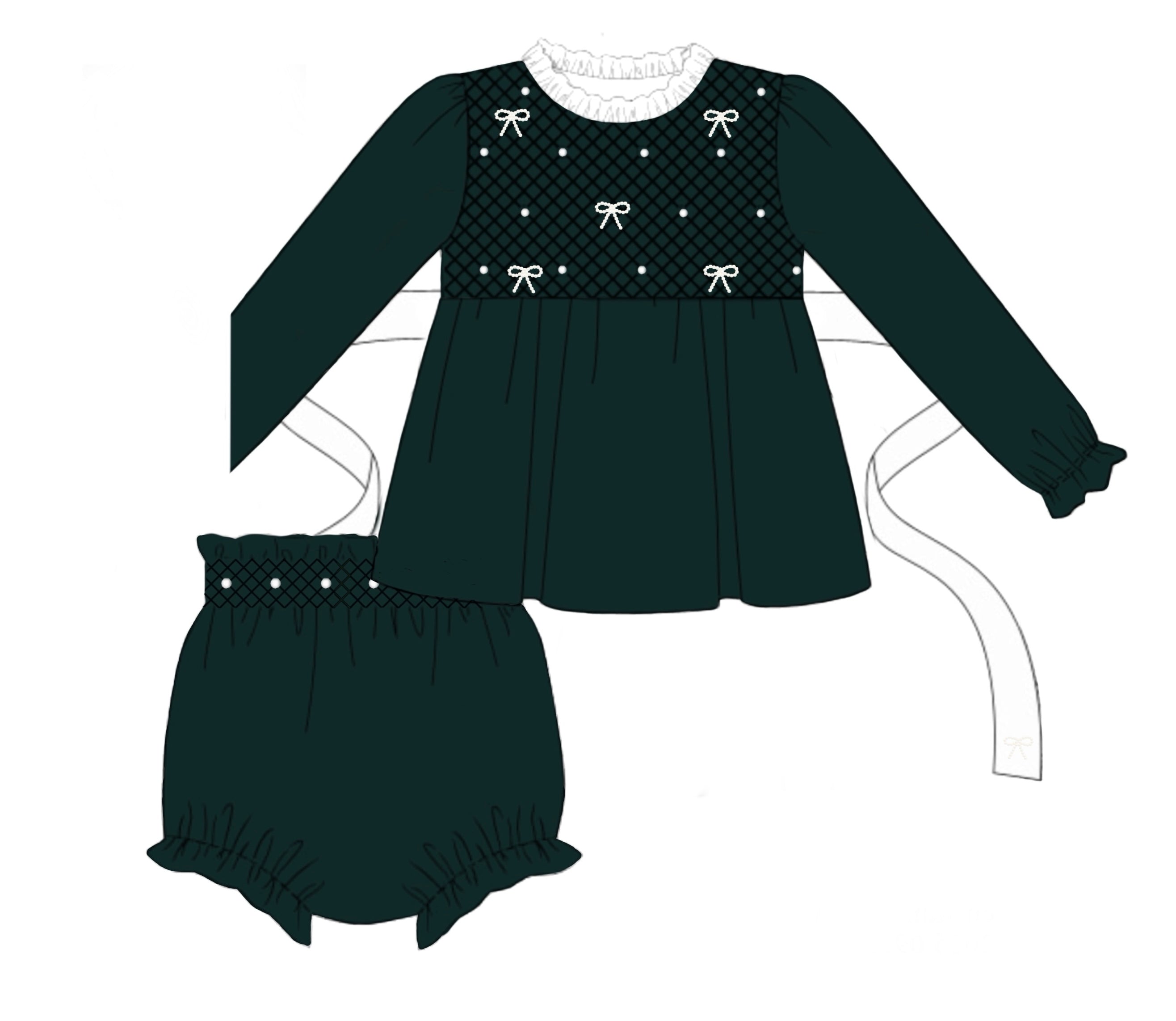 PO91 Velvet & Pearls Bloomer Set